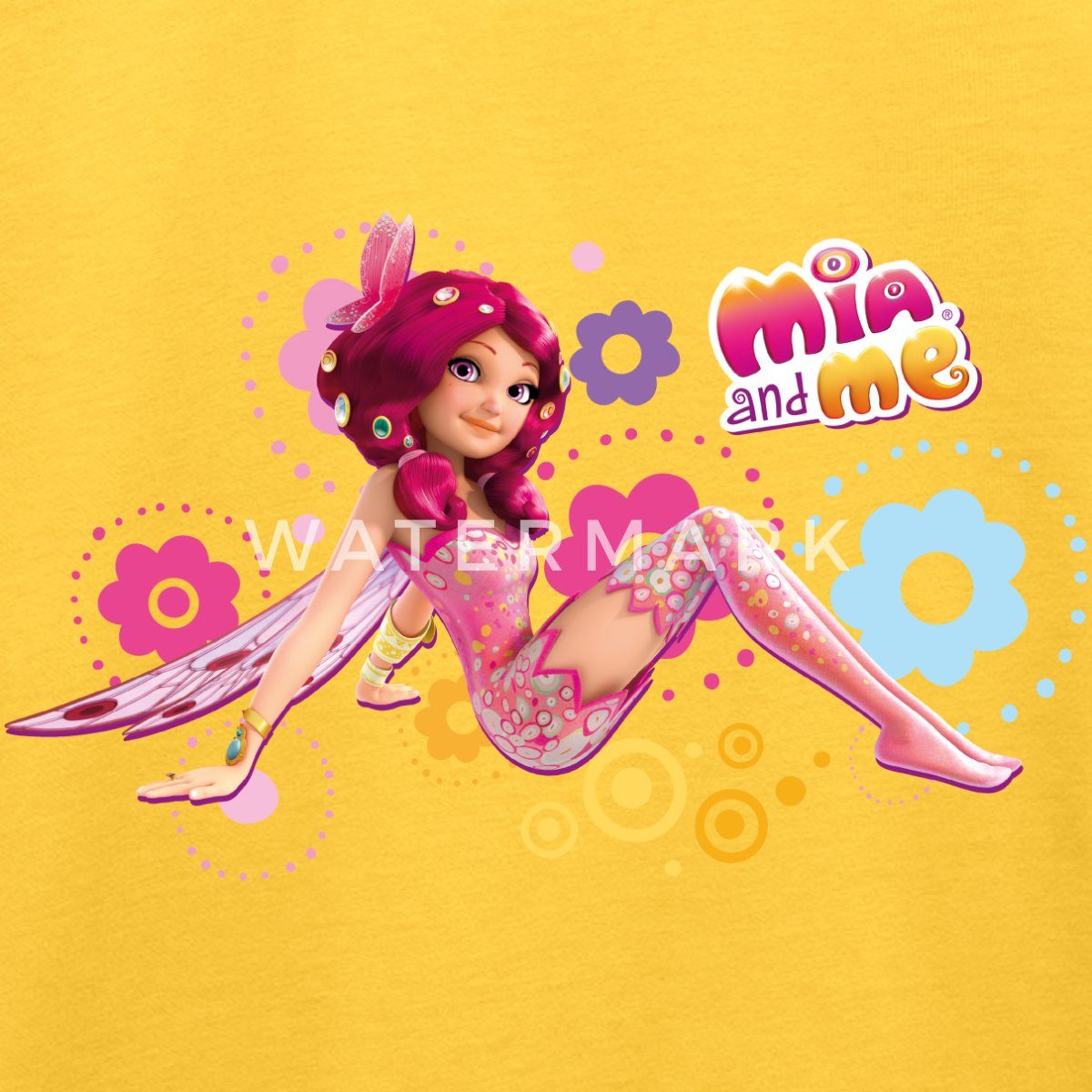 T-Shirt Mia and Me Elfe Mia Sitzt In Blumen Teenager Premium T-Shirt