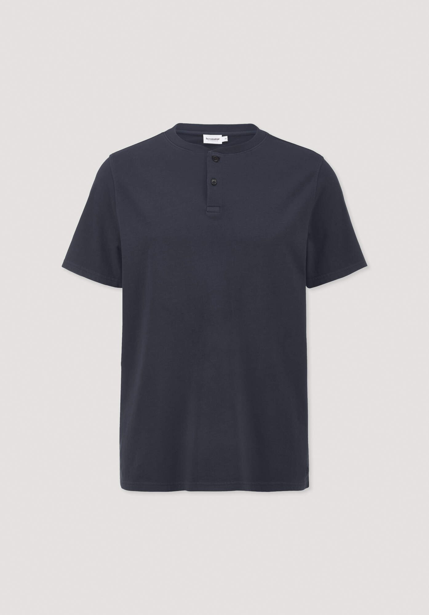 Hessnatur T-Shirt Heavy Jersey Henley Relaxed aus reiner (1-tlg)