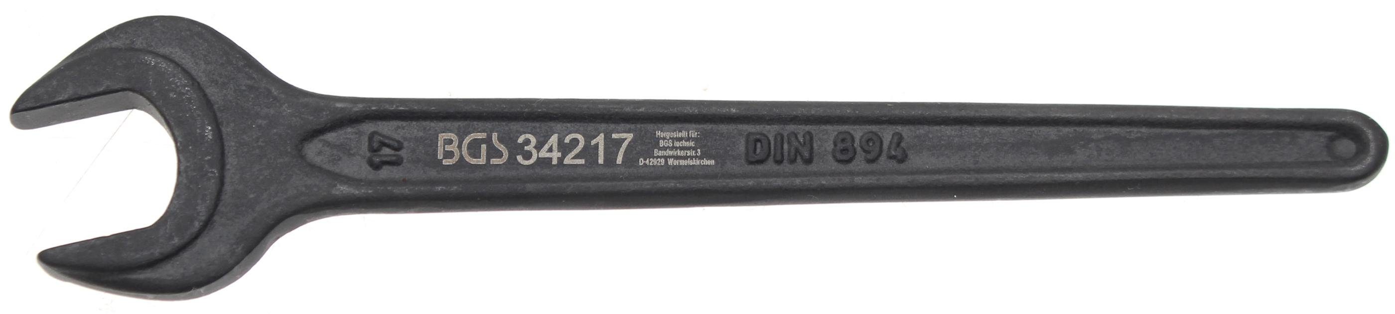 BGS technic Maulschlüssel Einmaulschlüssel, DIN 894, SW 17 mm