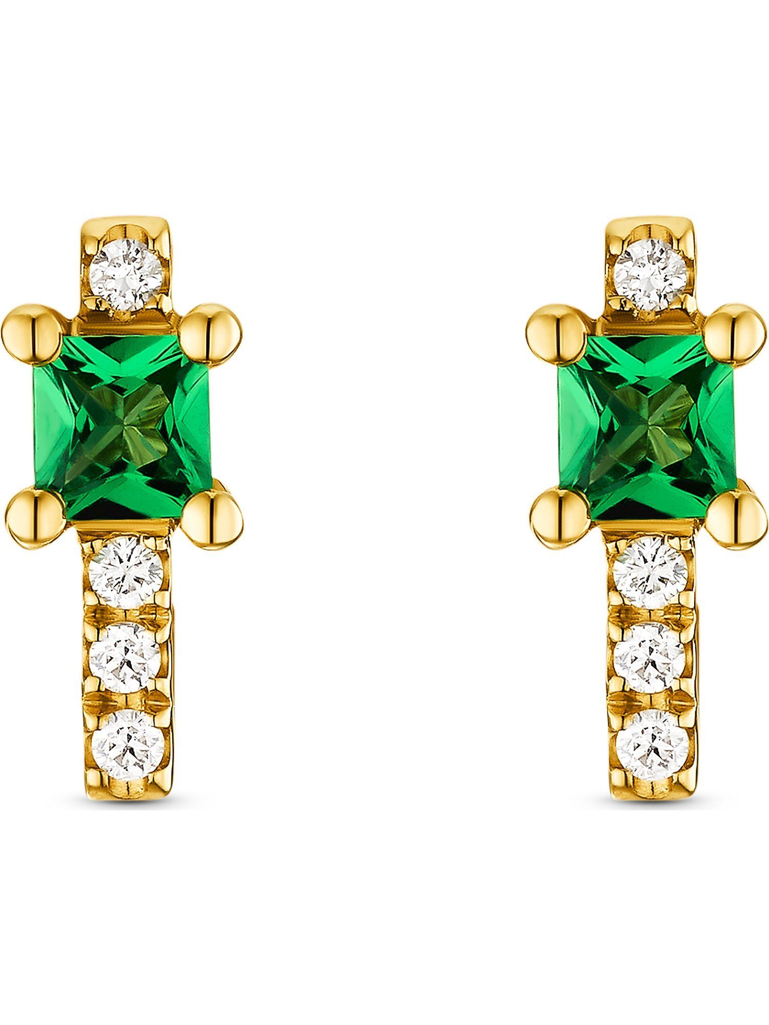 GUIA Paar Ohrstecker GUIA Damen-Ohrstecker 585er Gelbgold 8 Diamant