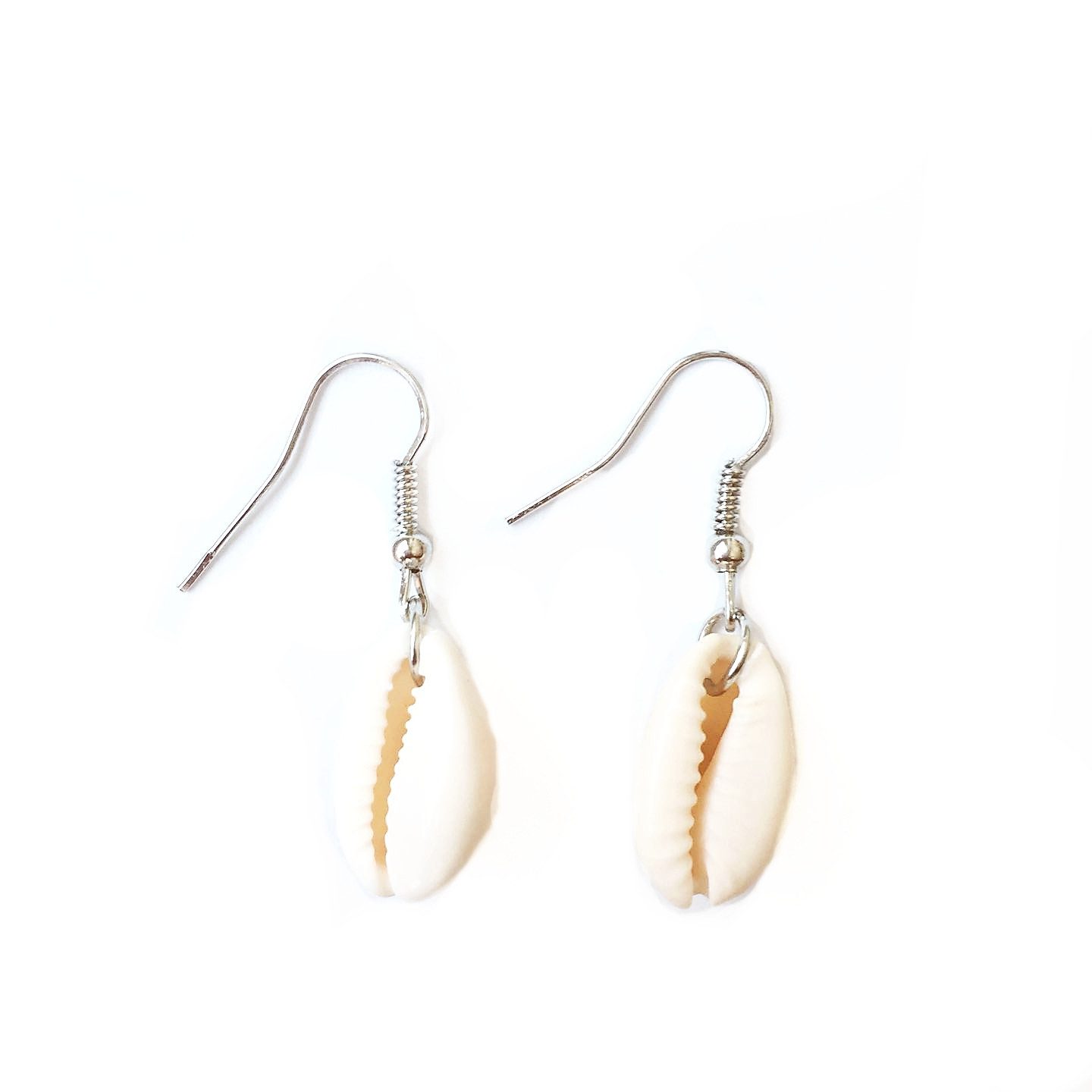 Crystal and Sage Jewelry Ohrring-Set Kauri Muschel Ohrringe silber, mit echter Kauri Muschel