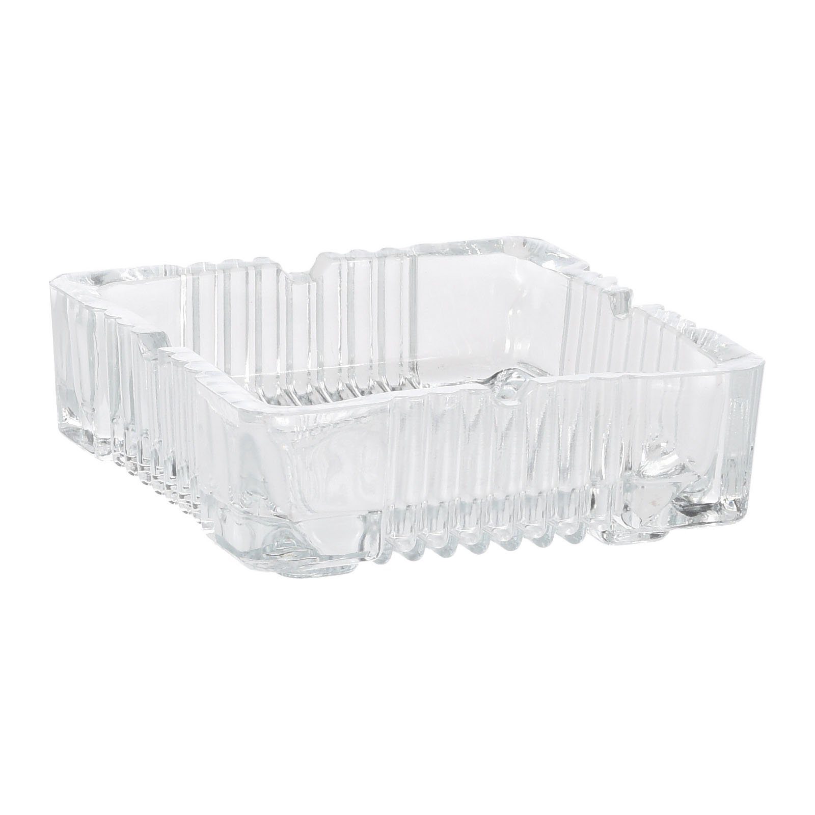 HAC24 Aschenbecher Aschenbecher Glasaschenbecher Tischaschenbecher, Glas eckig 10 x 10 cm – Bild 2 von 3