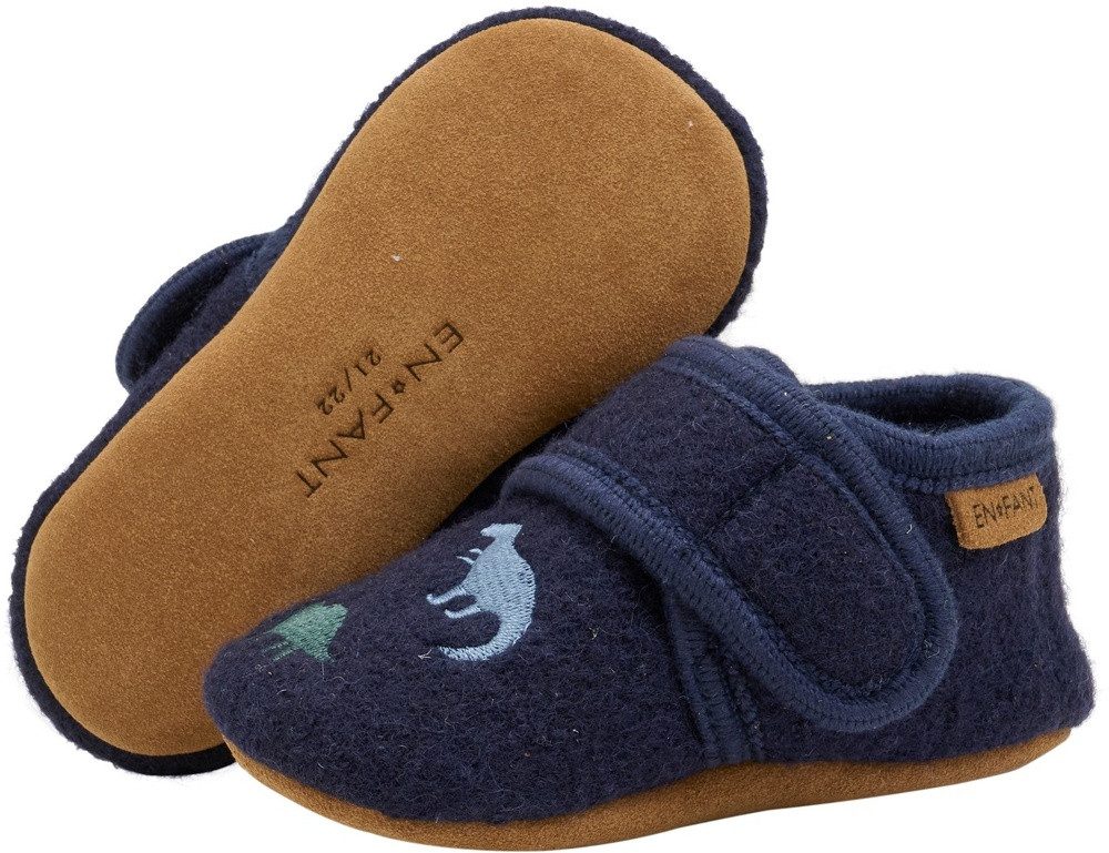 EN FANT Wool Slippers with Embroidery Hausschuh