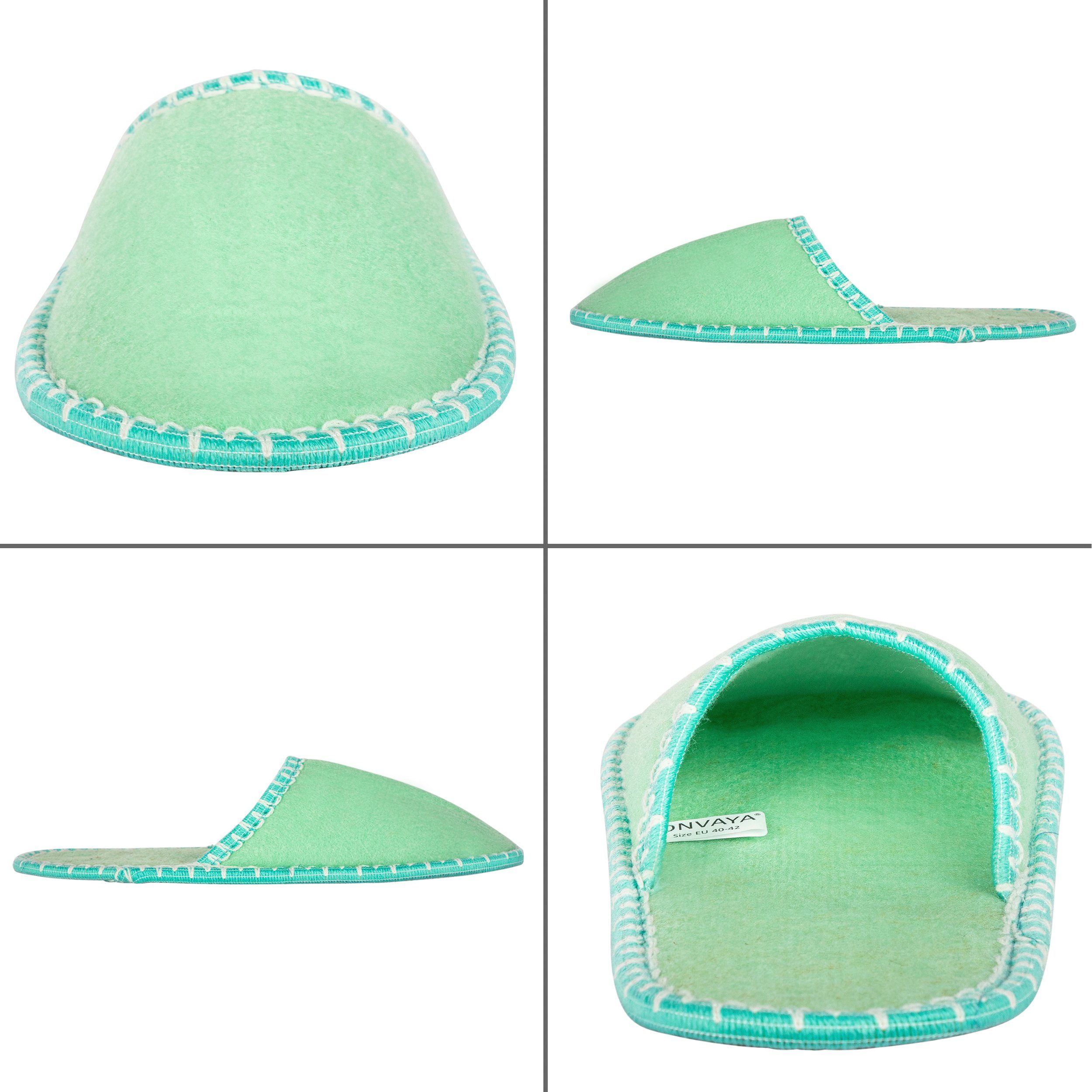 ONVAYA ABS Gästepantoffel, Camper, 3er Set, Antirutsch, Hausschuhe, Filz Hausschuh