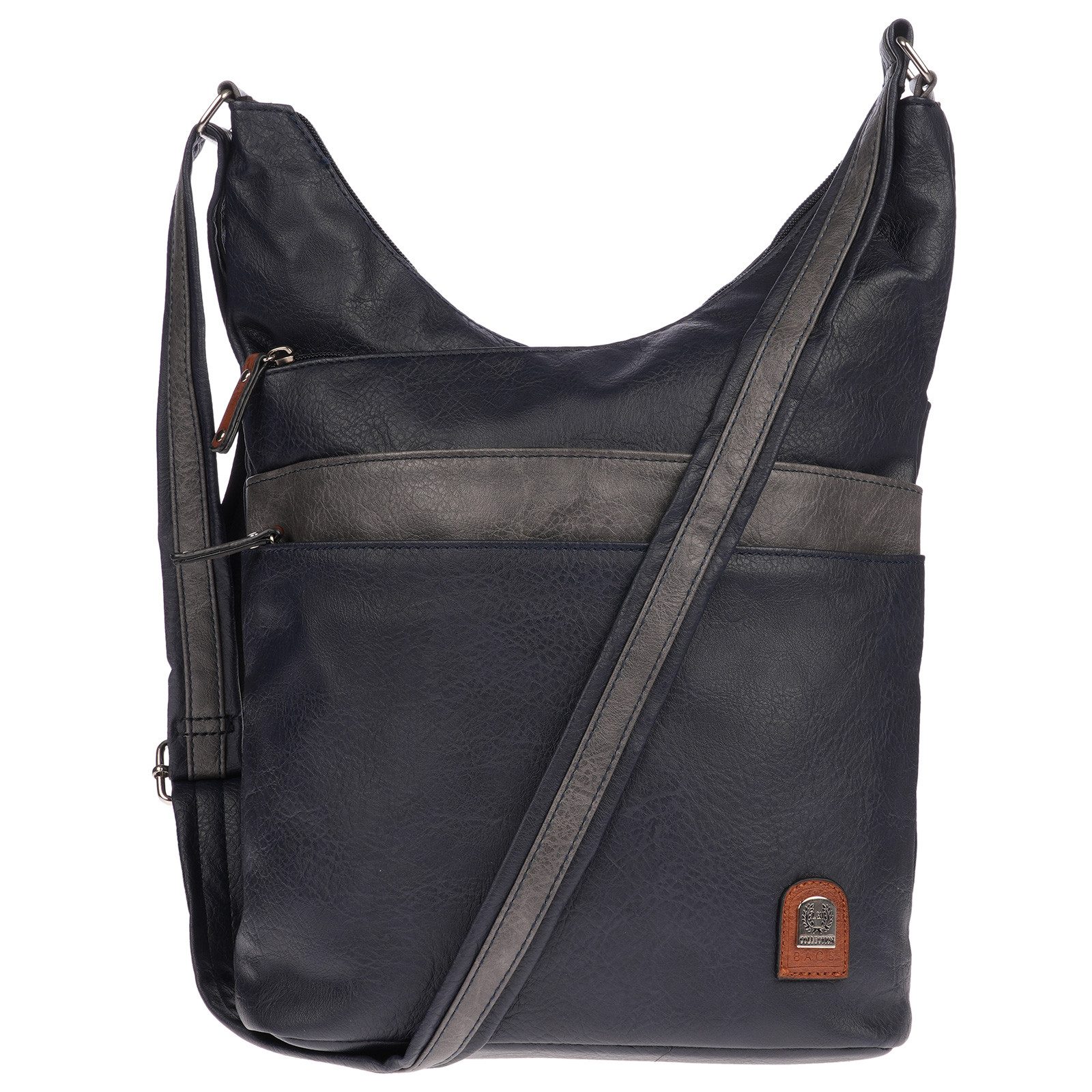 Christian Wippermann Umhängetasche Große Umhängetasche Damen Tasche Schultertasche (einzeln), Crossover Leder Optik – Bild 2 von 5