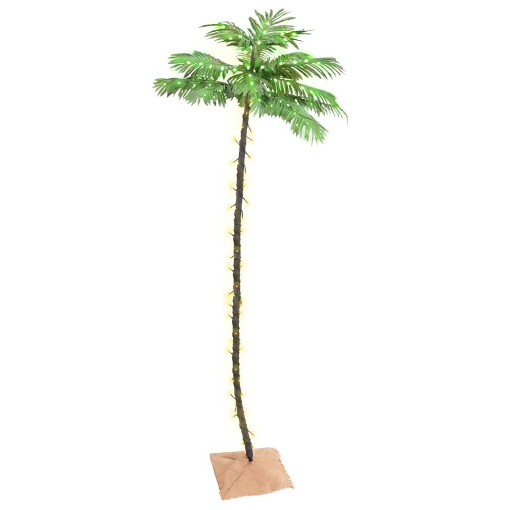 vidaXL LED Baum Künstliche Palme mit 192 LEDs Warmweiß 300 cm