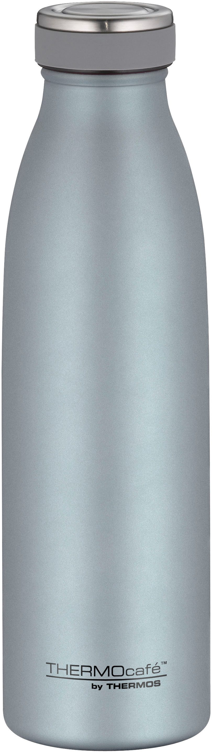 THERMOcafé Isolierflasche TC BOTTLE, aus doppelwandigem Edelstahl, spülmaschinenfest, gummierter Drehverschluss, absolut dicht bei Kohlensäure