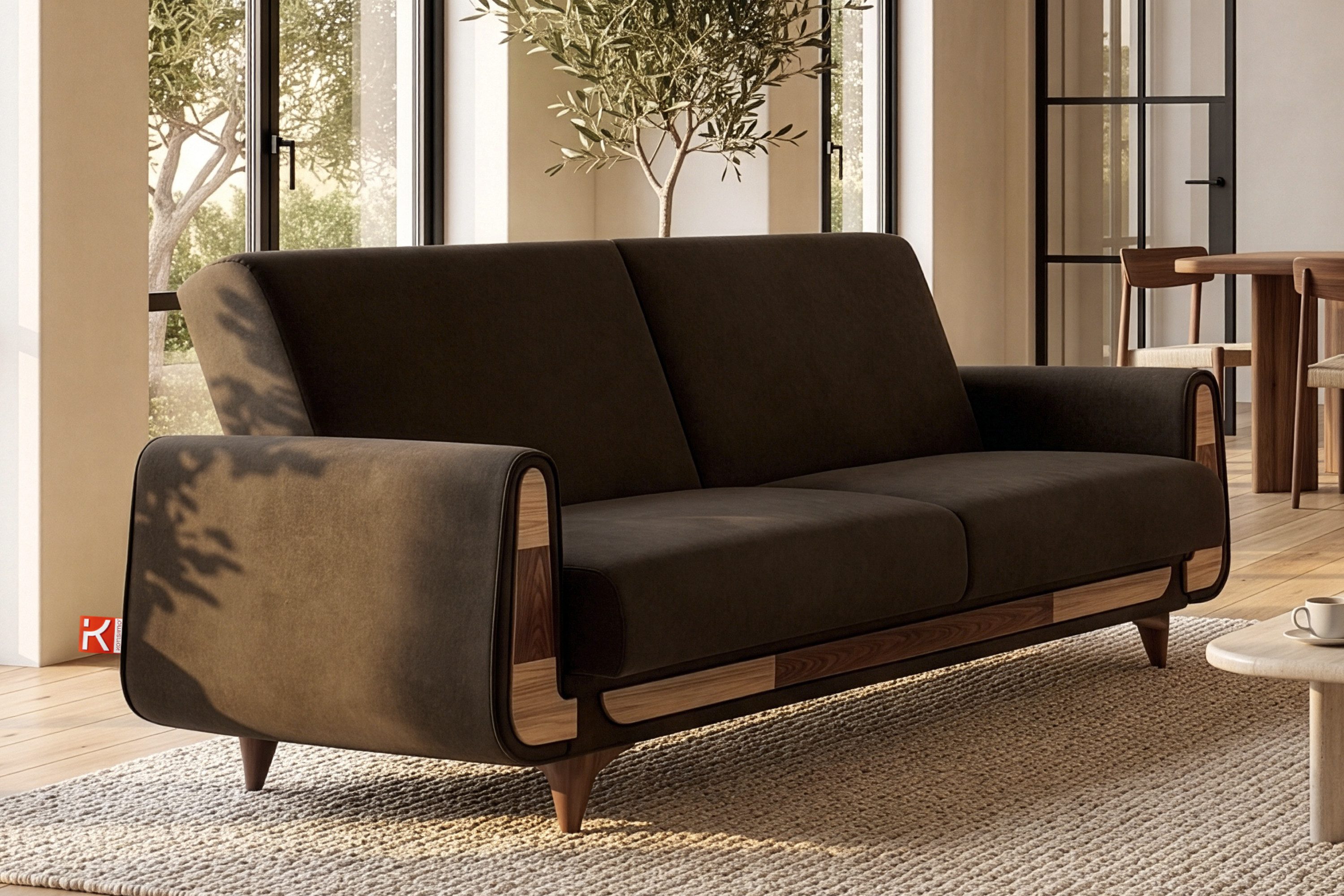 KONSIMO® 3-Sitzer GUSTAVO Sofa 3-Personen, Modern, mit Schlaffunktion, Bettkasten, hergestellt in der EU