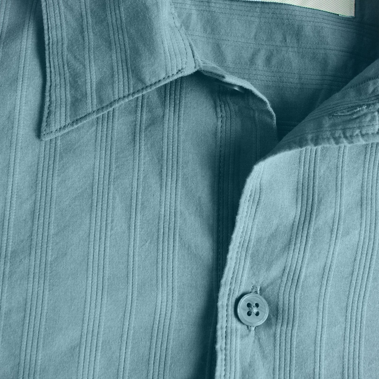 Jack & Jones Kurzarmhemd Riviera Texture Shirt mit dezentem Rippenmuster – Bild 3 von 4