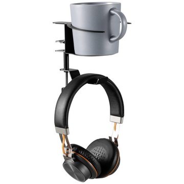 SpeaKa Professional Universal-Kopfhörerhalterung Kopfhörerständer, (integrierte Kabelführung)