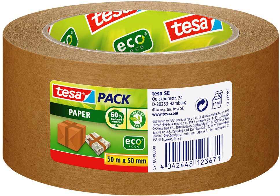 tesa Обгортковий папір tesa Packband Paper 50 m x 50 mm, braun