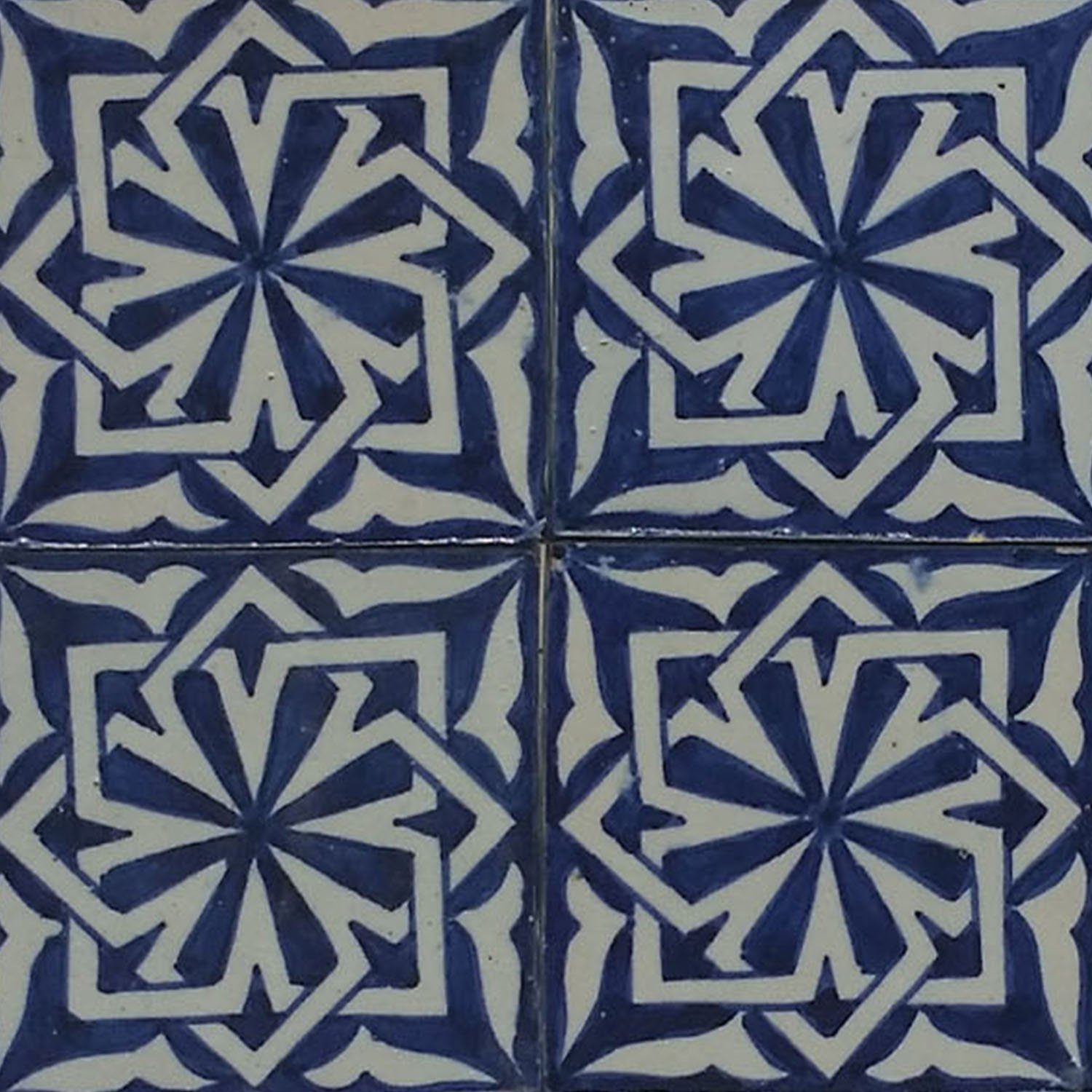 Wandfliese Fliese Badezimmer, handbemalte Marokkanische Wandfliese Moro Blau weiß aus Casa schöne Küche blau 10x10 Dusche Hala HBF8025, orientalische Marokko für cm Weiß Kunsthandwerk Keramikfliese