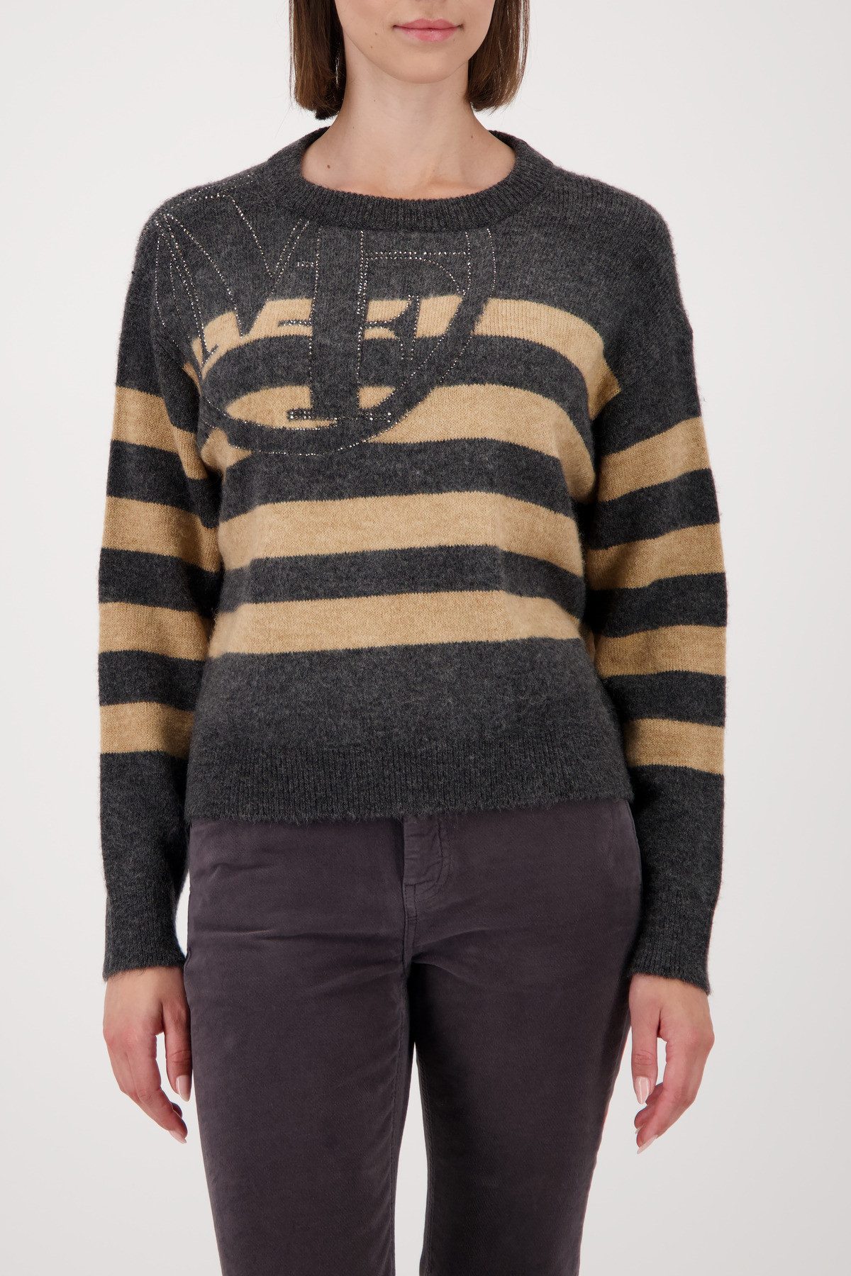 Monari Вязаные свитера Regular fit mit Rundhalsausschnitt
