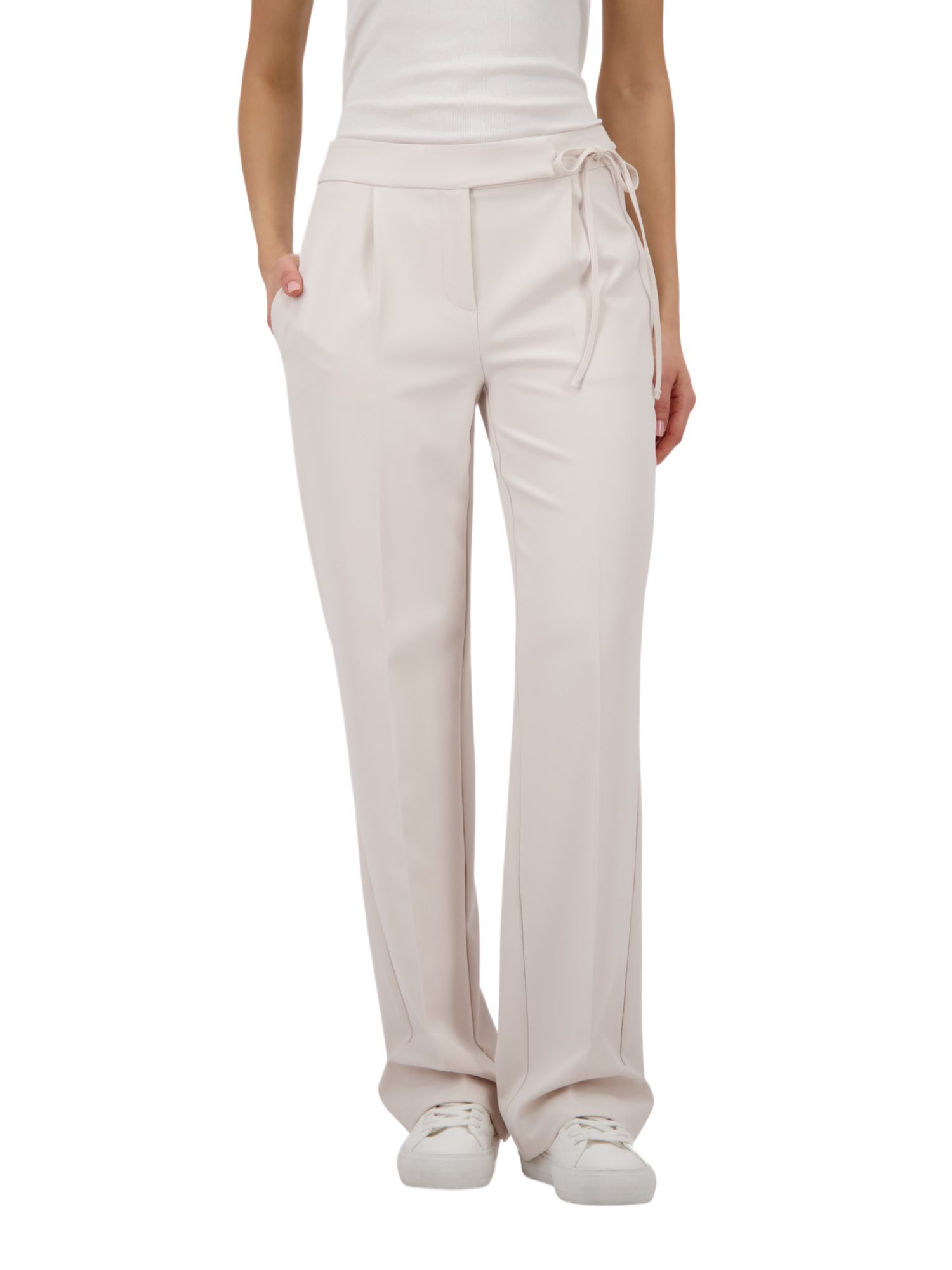 Monari Stoffhose natur, Casual, Polyester, Unifarben, Wide Leg