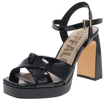 Buffalo CHERRY CROSS Schwarz High-Heel-Stiefelette Vegane Damen Sandalen