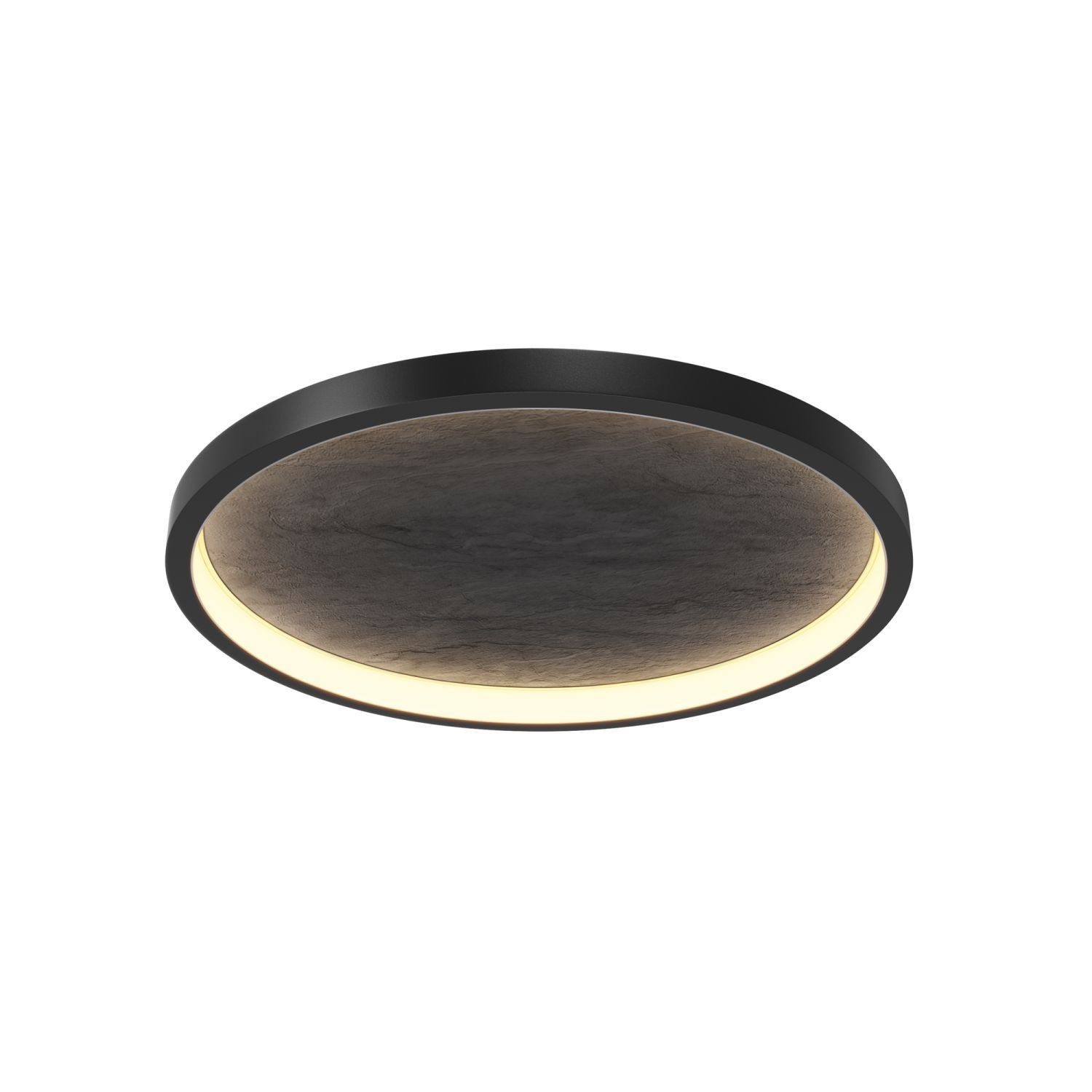 Licht-Erlebnisse Deckenleuchte BEYRA, LED fest integriert, Warmweiß, LED Metall 3000 K warmweißes Licht 450 lm B: 59,5 cm Schwarz rund