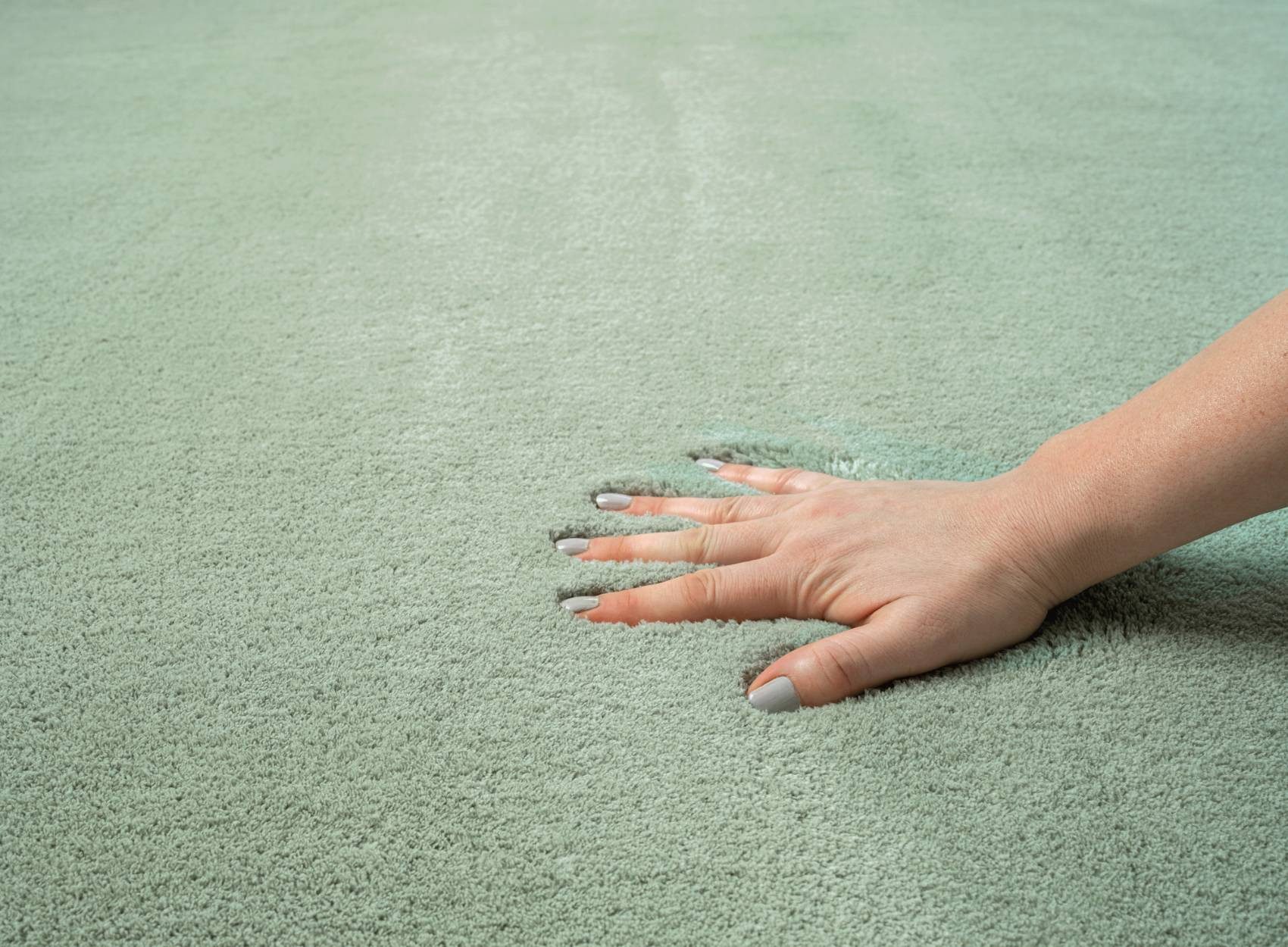 Floornovo Hochflor-Teppich Indoor Teppich Grün versch. Größen - rechteckig für alle Innenräume -, rechteckig, Trocken- und Feuchträume