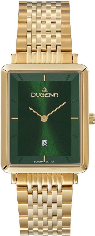 Dugena Quarzuhr Sienna, 4461079, Edelstahlgehäuse, goldfarben  IP-beschichtet, ca. 37/25 mm