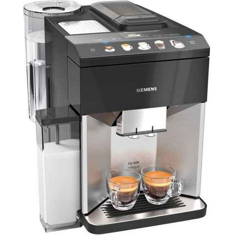 SIEMENS Kaffeevollautomat EQ.5 500 integral TQ507D03, einfache Bedienung, integrierter Milchbehälter, 2 Tassen gleichzeitig