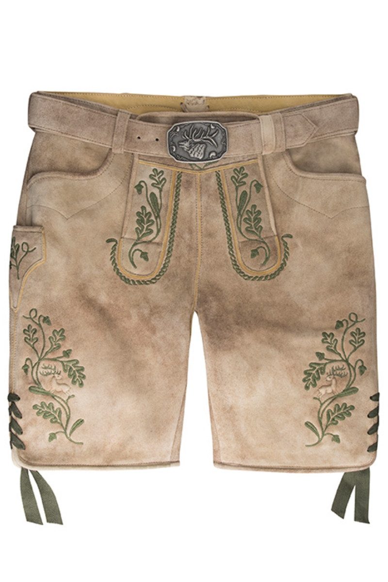 Spieth & Wensky Trachtenlederhose Lederhose Herren kurz - GARVIN - birke/gr günstig online kaufen