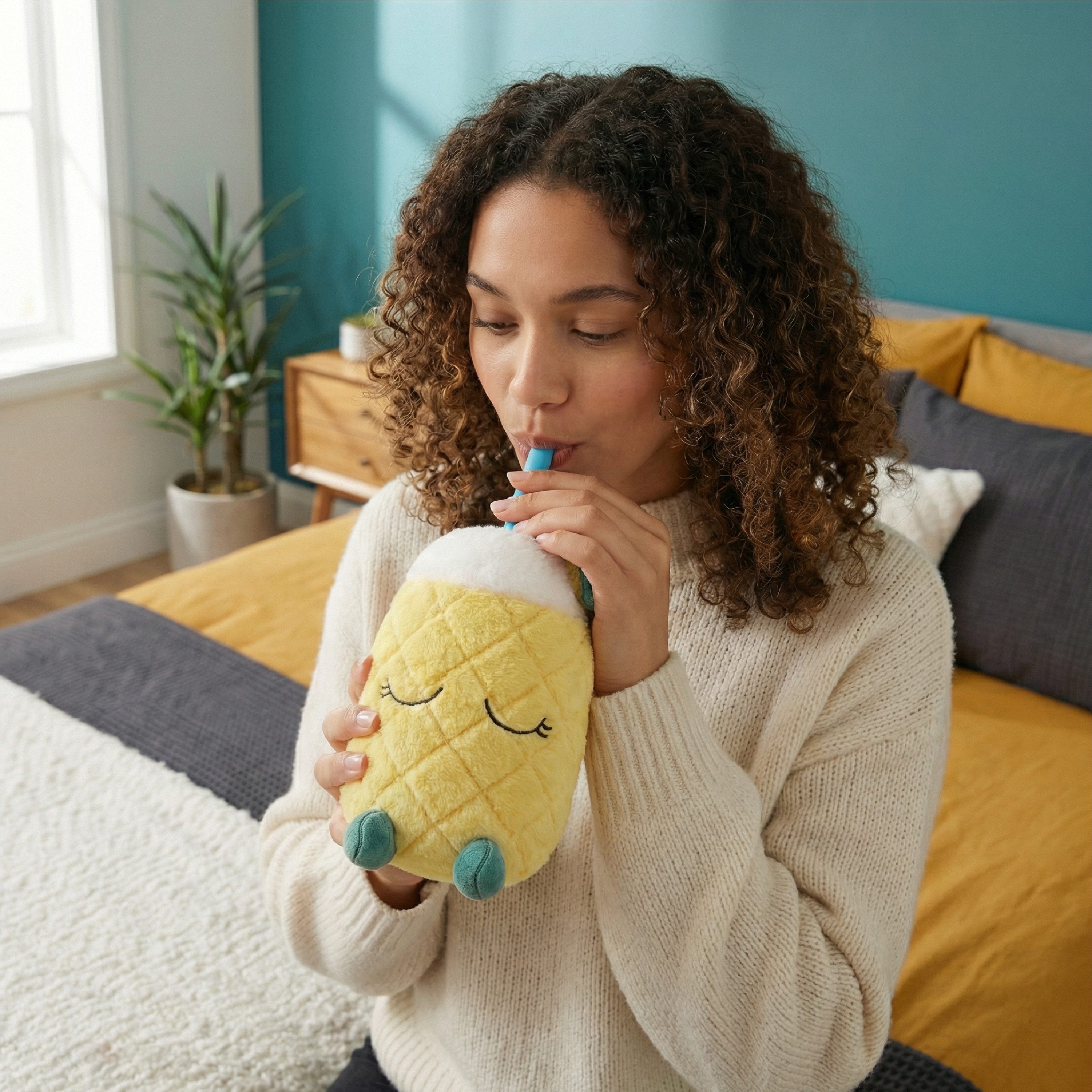 ASOBU Trinkflasche Kindertrinkflasche PIP THE PINEAPPLE FUZZIE 360ml