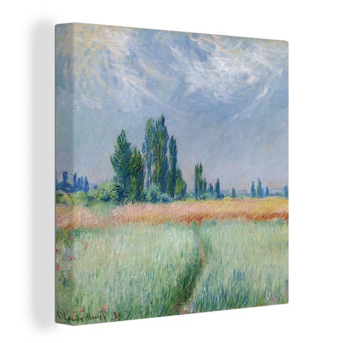 OneMillionCanvasses® Leinwandbild Die Heuwiese - Claude Monet (1 St) Leinwand Bilder für Wohnzimmer Schlafzimmer