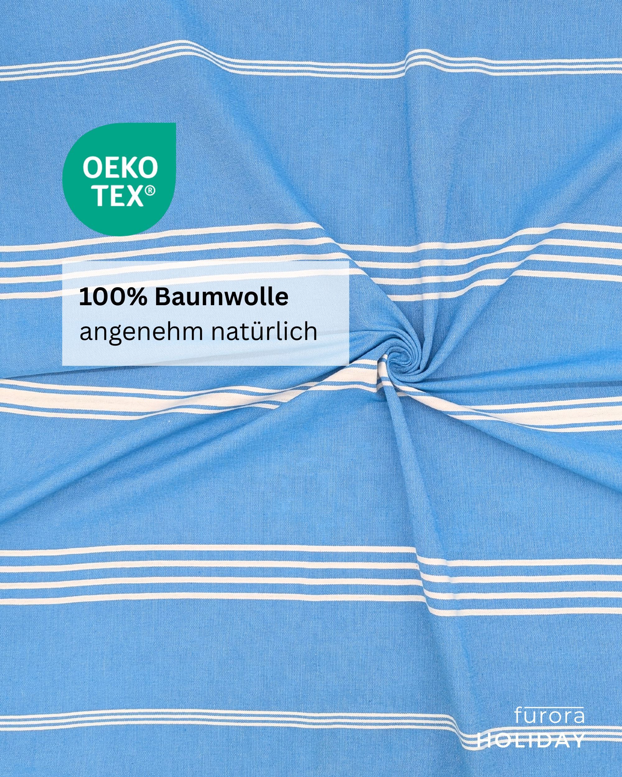 furora HOLIDAY Saunatuch Strandtuch Hamamtuch: groß 100x200 cm Saunatuch, Strandhandtuch dünn, Strandtuch Saunatuch aus 100% Baumwolle Strandtuch Set