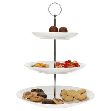 MamboCat Etagere Etagere Porzellan weiß Rund - 24302284, Porzellan