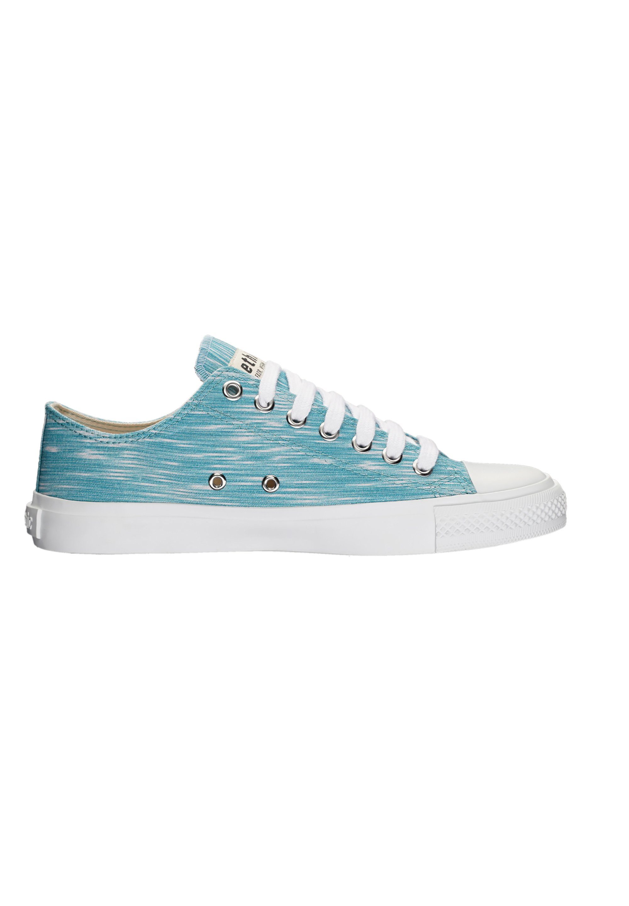 White Sneaker Cut Nachhaltig Lo aqua Trainer Fair Vegan, just Cap ETHLETIC melange white Fair,