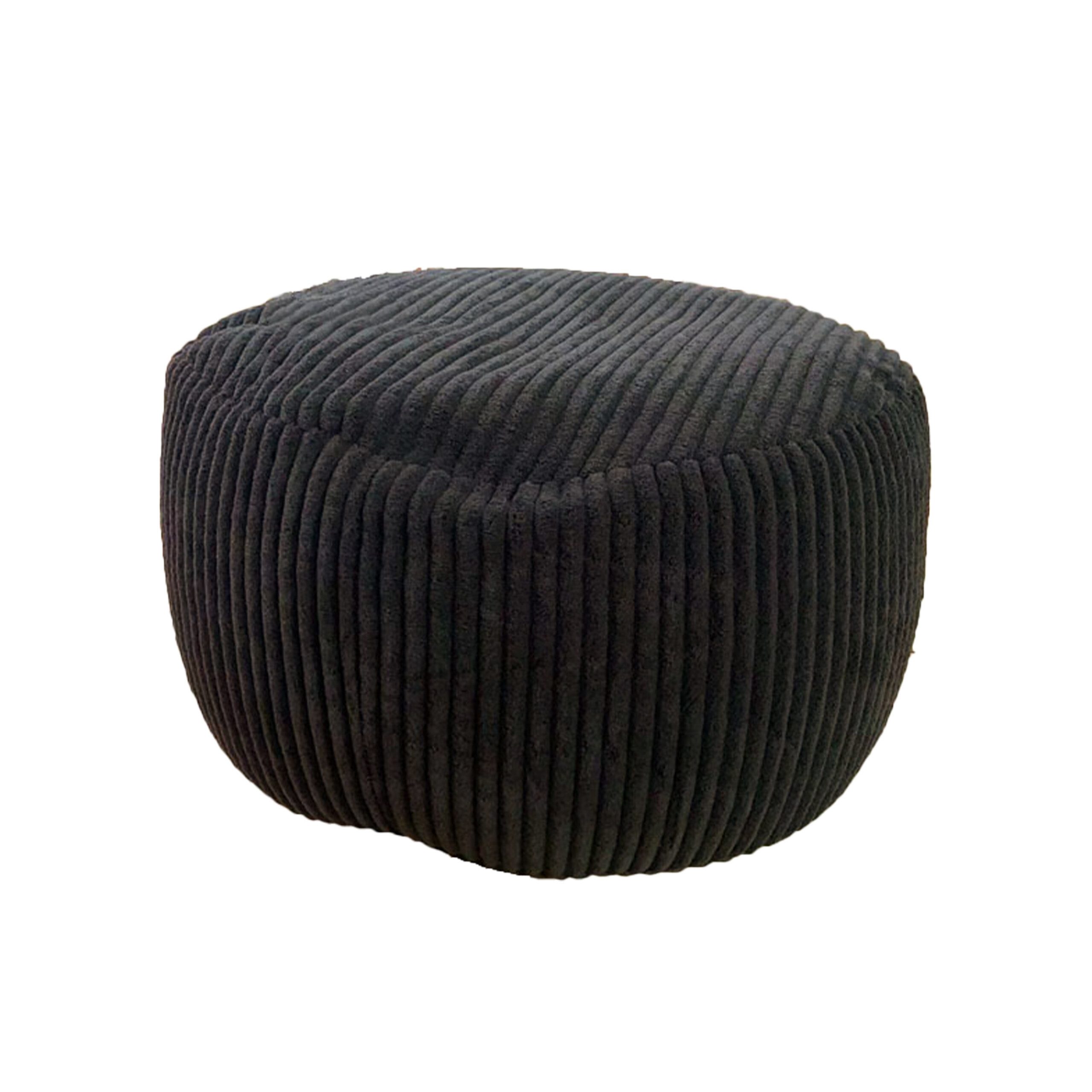 relaxdays Pouf mit Cordbezug, schwarz günstig online kaufen