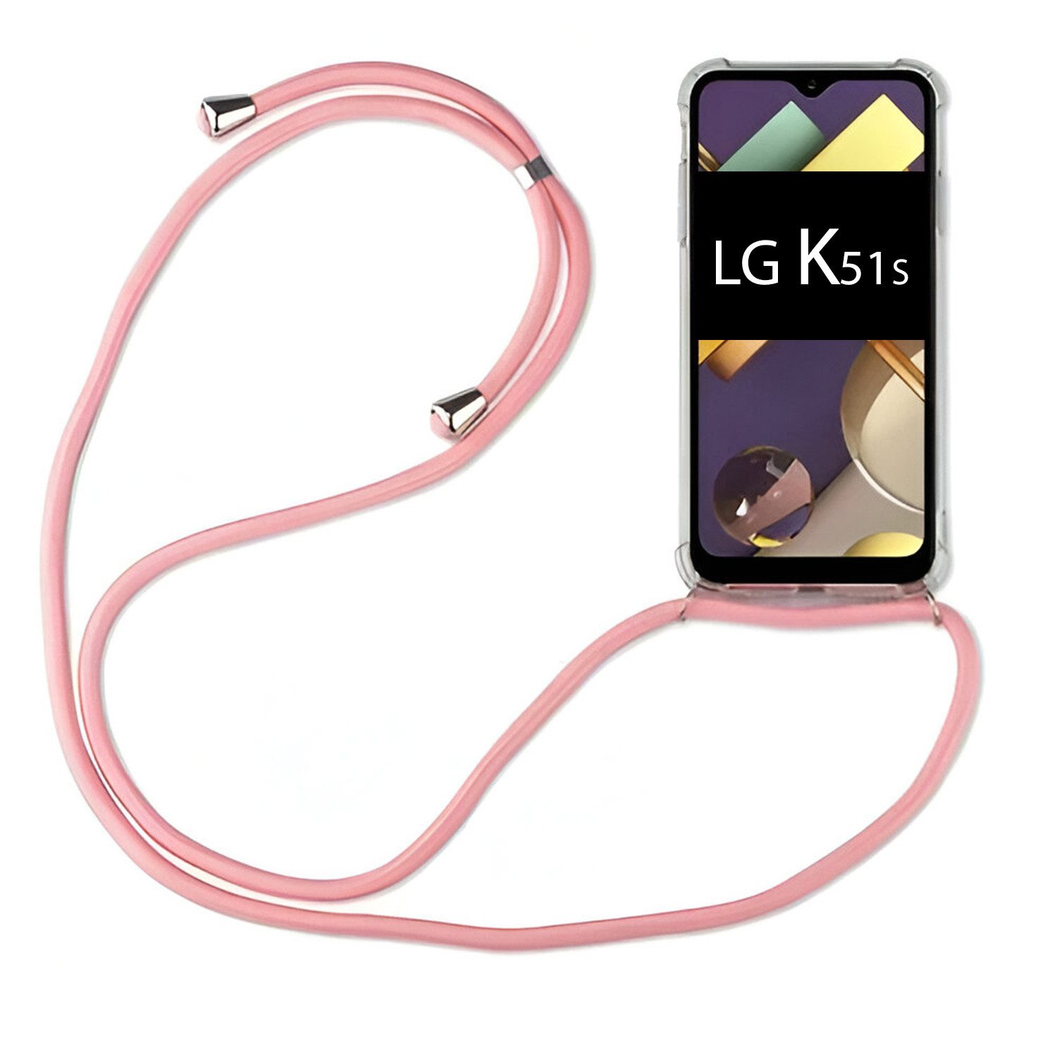 betterfon Handykette für LG Smartphone Handyhülle mit Band & Kordel Bumper, Hände frei – mit Silikonhülle & Schnur für flexiblen Alltag