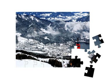 puzzleYOU Puzzle Seilbahn über den Wolfgangsee, Österreich, 48 Puzzleteile, puzzleYOU-Kollektionen