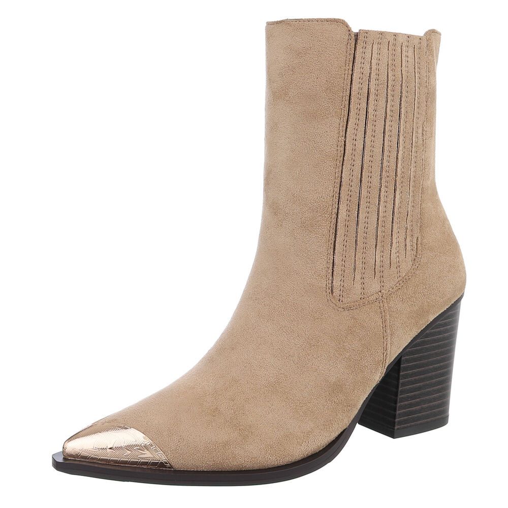 Ital-Design Stilvolle Stiefeletten mit Spitzkappe für Damen Westernstiefele günstig online kaufen