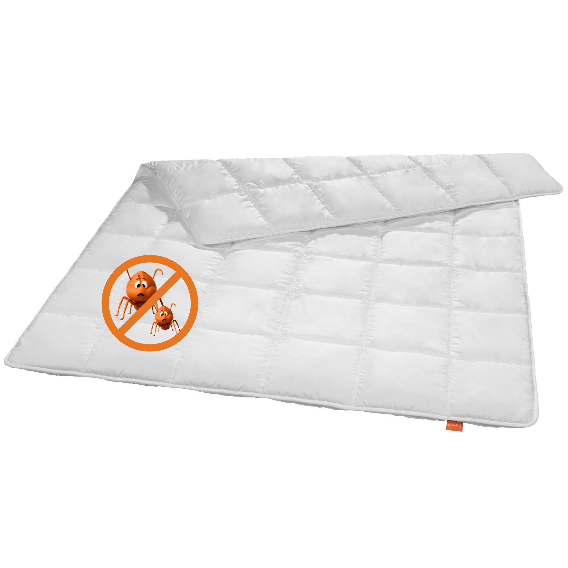 sleepling Microfaserbettdecke für Allergiker, Füllung: hochwertige Markenvollfaser aus 100% Polyester, antibakteriell, antimilben, Peachskin