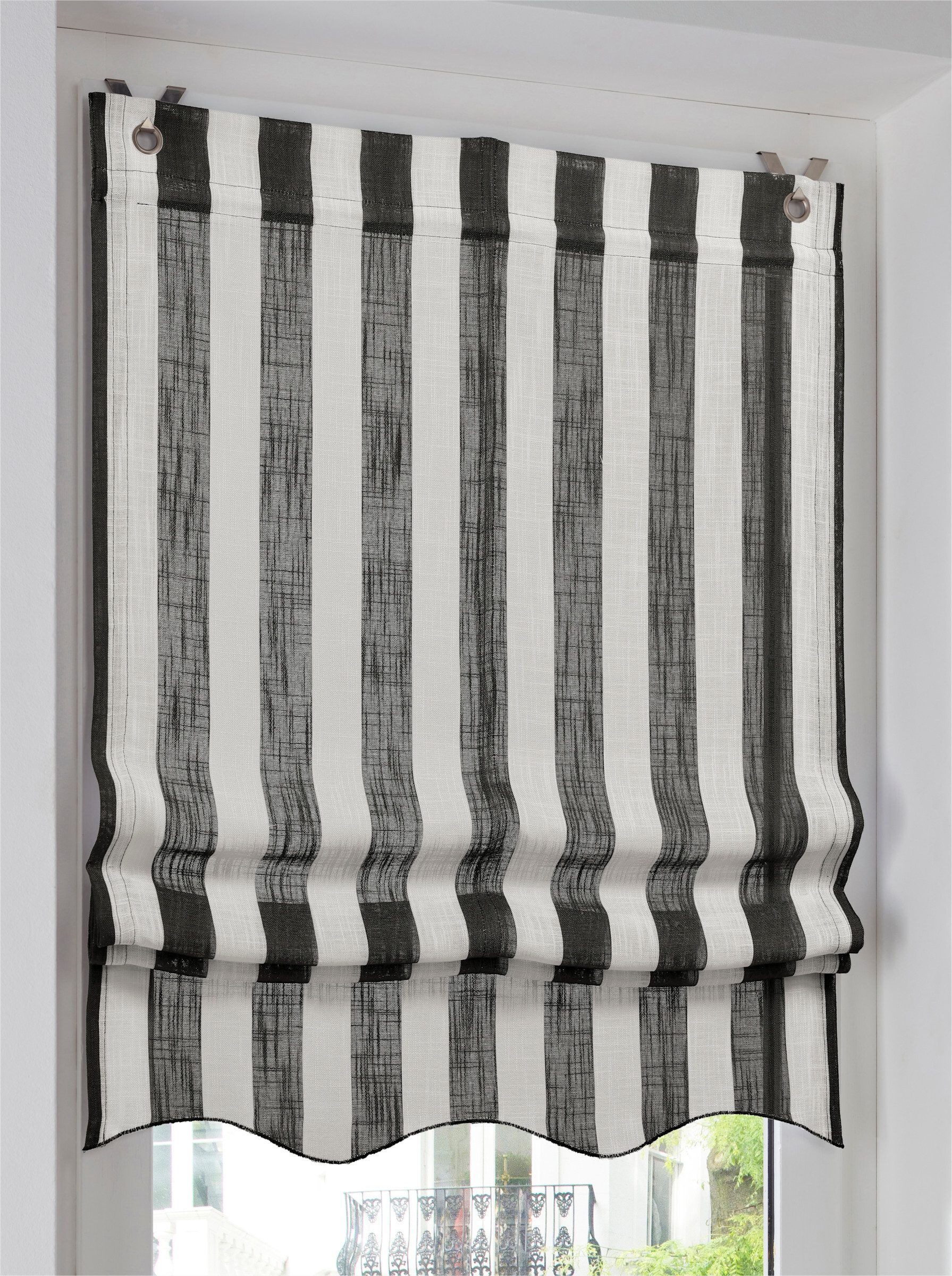 Rollo Raffrollo ., heine, halbtransparent, Ösen mit Fensterhaken