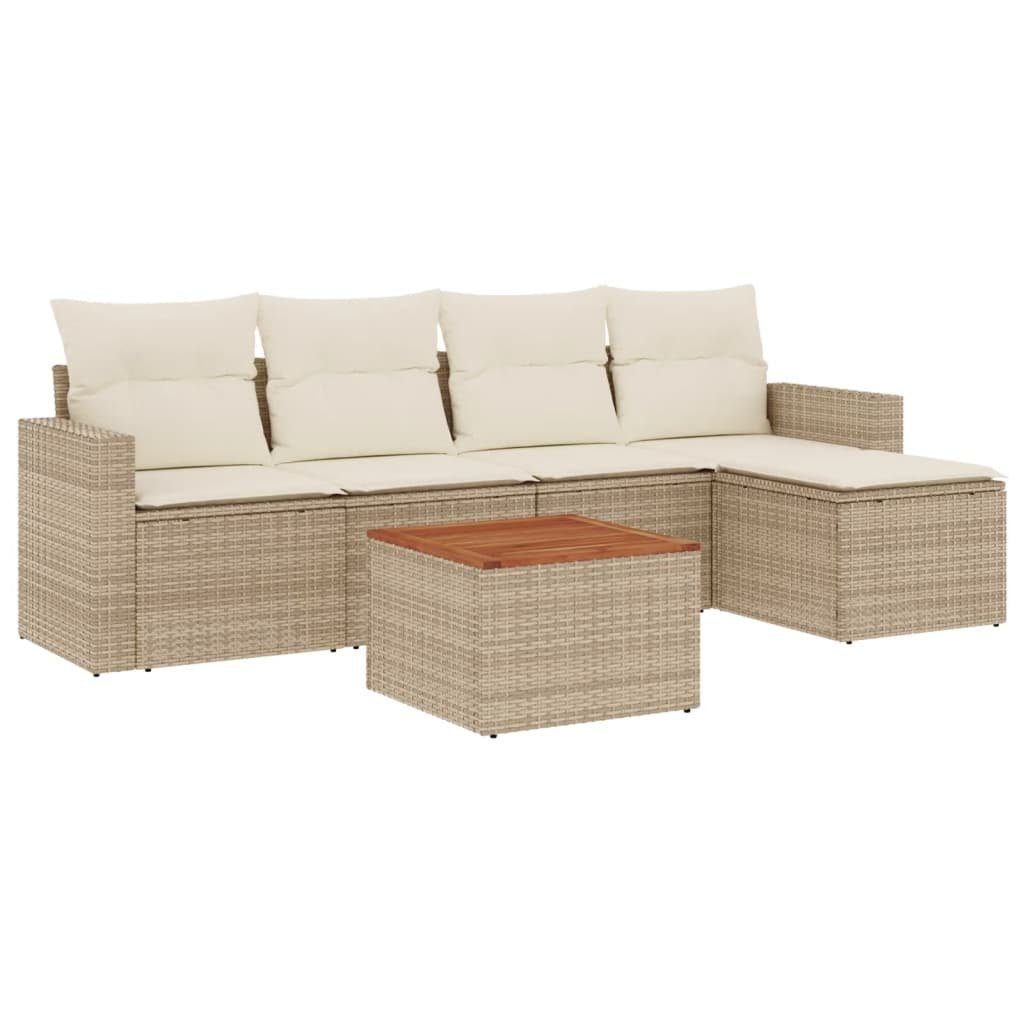 vidaXL Gartenlounge-Set 6-tlg. Garten-Sofagarnitur mit Kissen günstig online kaufen
