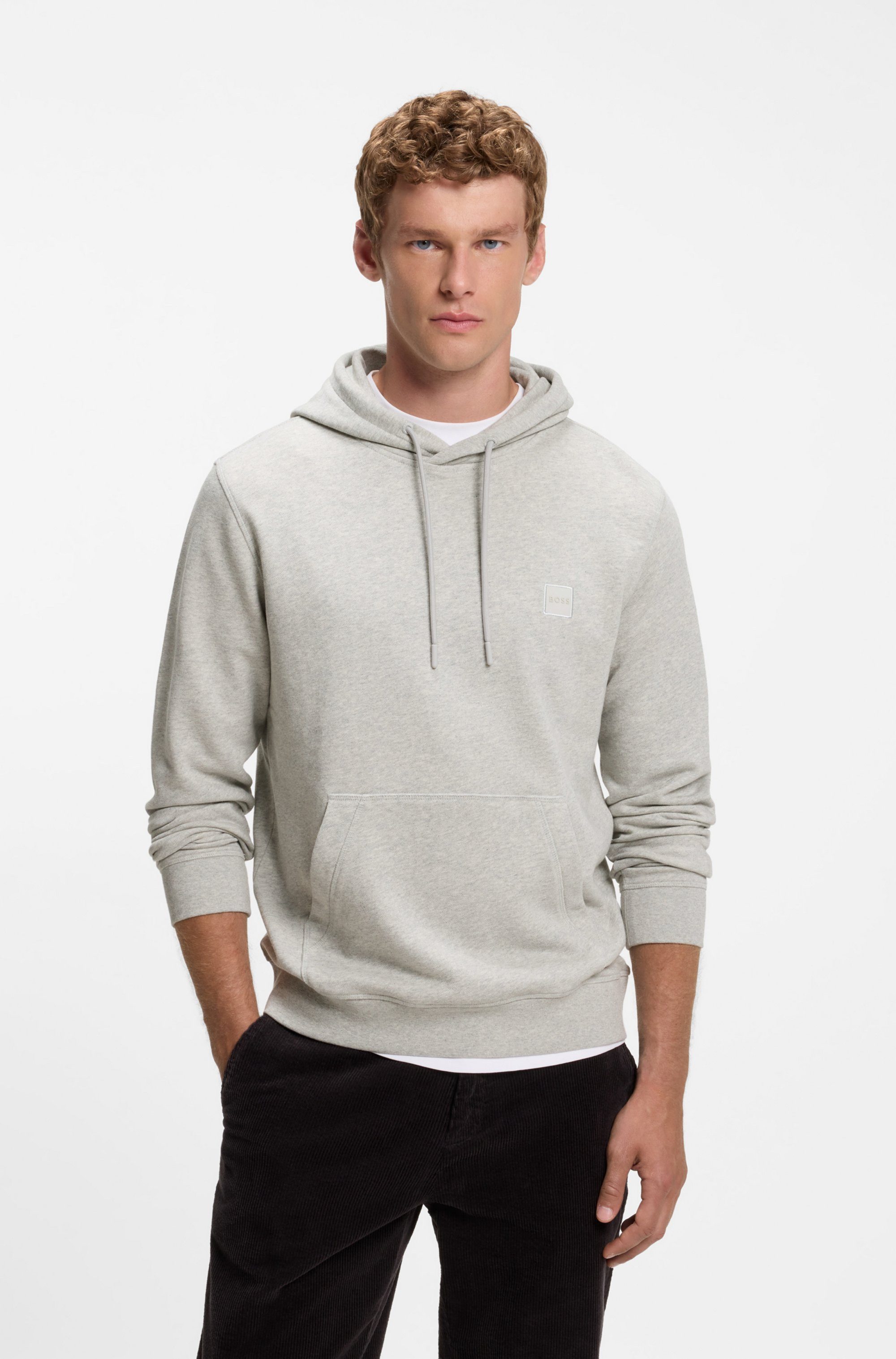 BOSS ORANGE Kapuzensweatshirt Wetalk mit gesticktem BOSS Markenlabel