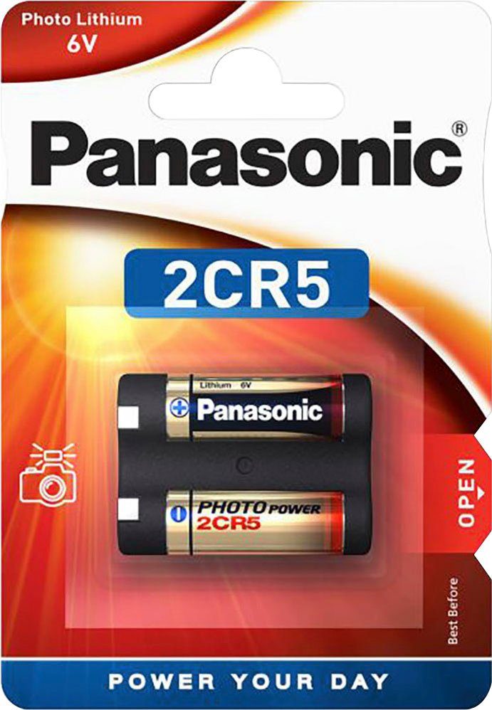 Goobay Panasonic 1 Stück Cylindrical Lithium - 2CR5 Batterie, (6 V, 1 St)