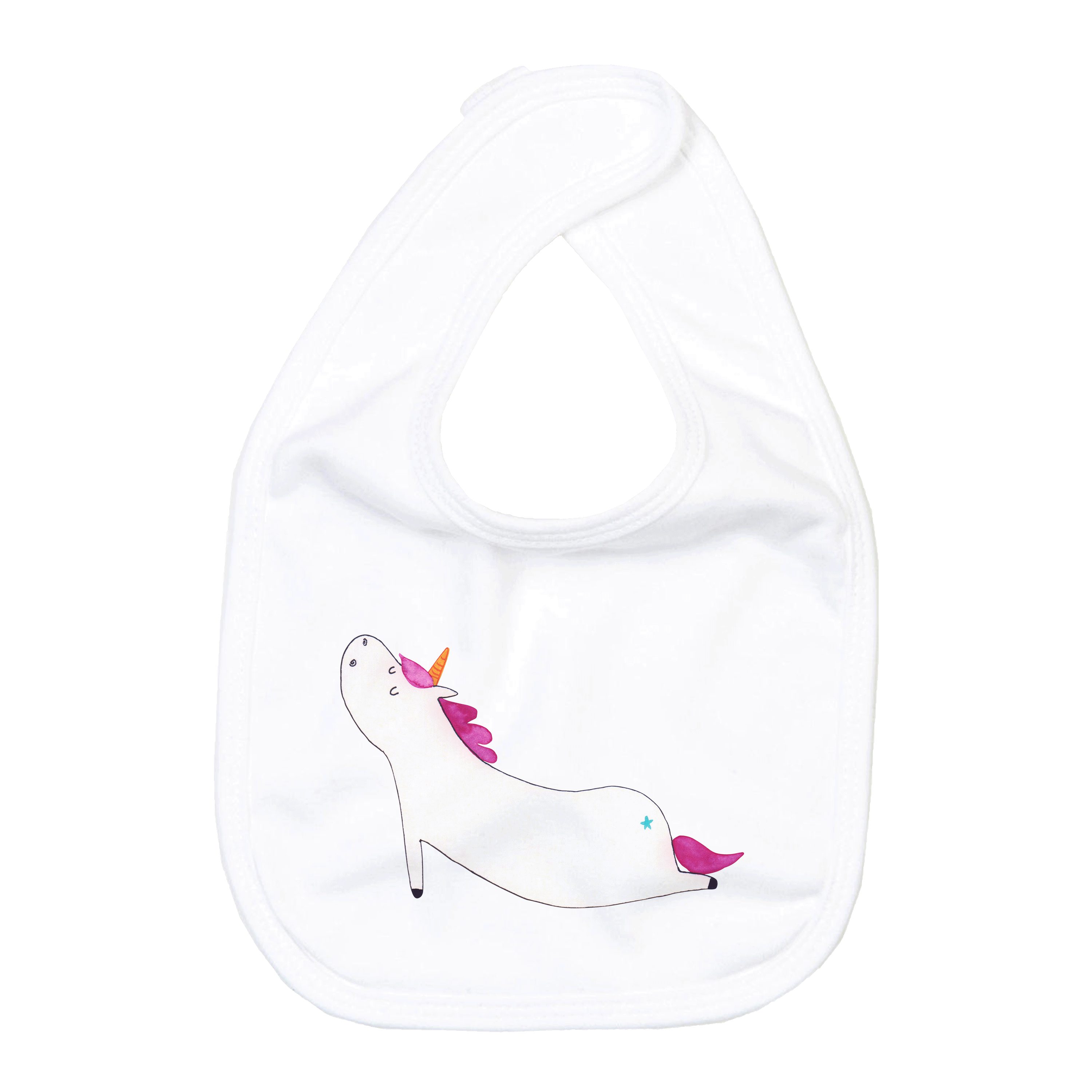 Tragetuch Einhorn Yoga - Weiß - Geschenk, Einhorn Deko, Unicorn, Sabberlätzchen