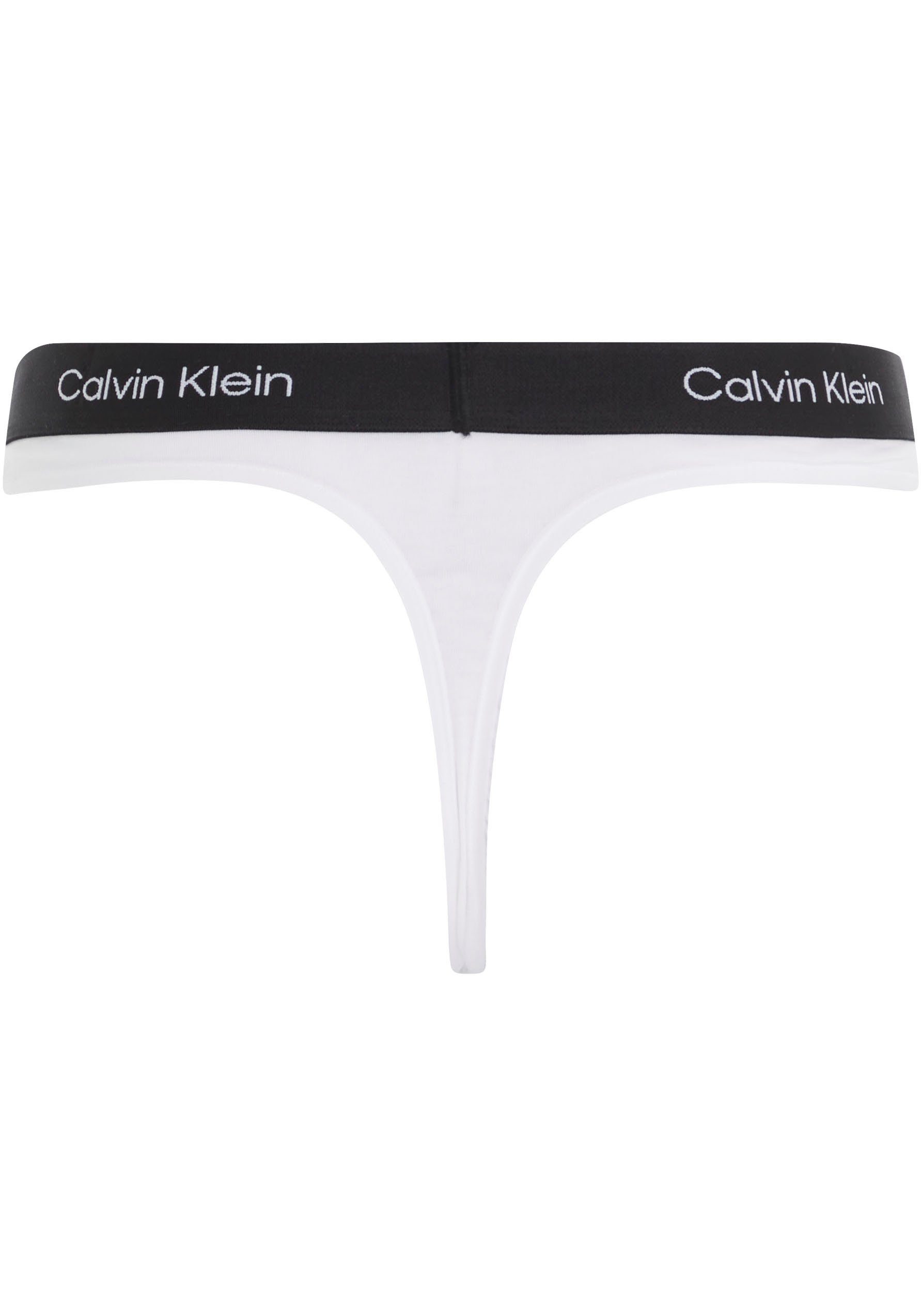 Underwear THONG mit MODERN WHITE Alloverprint Klein T-String Calvin