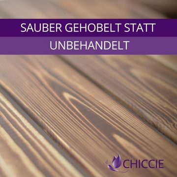 CHICCIE Holzkiste Kurzes Regal (1 Set) Geflammt Weiß 50x40x30cm – Kiste (1 St)