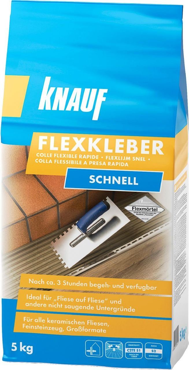 KNAUF Fliesenaufkleber Knauf Flexkleber Schnell 5 kg – Bild 4 von 4