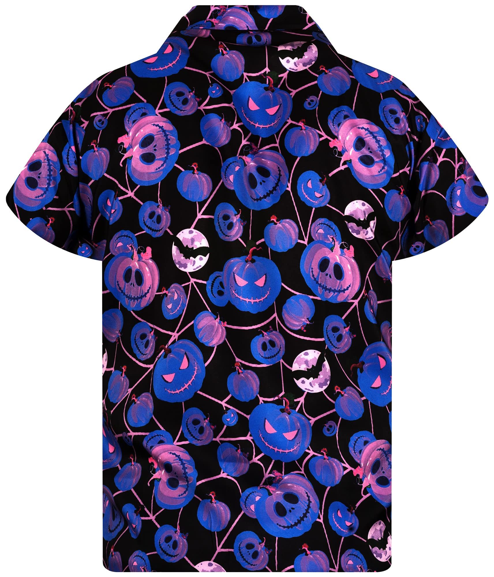 King Kameha Hawaiihemd Halloween Pumpkin Web Funky Hawaii-Hemd Kurzarm Fron günstig online kaufen