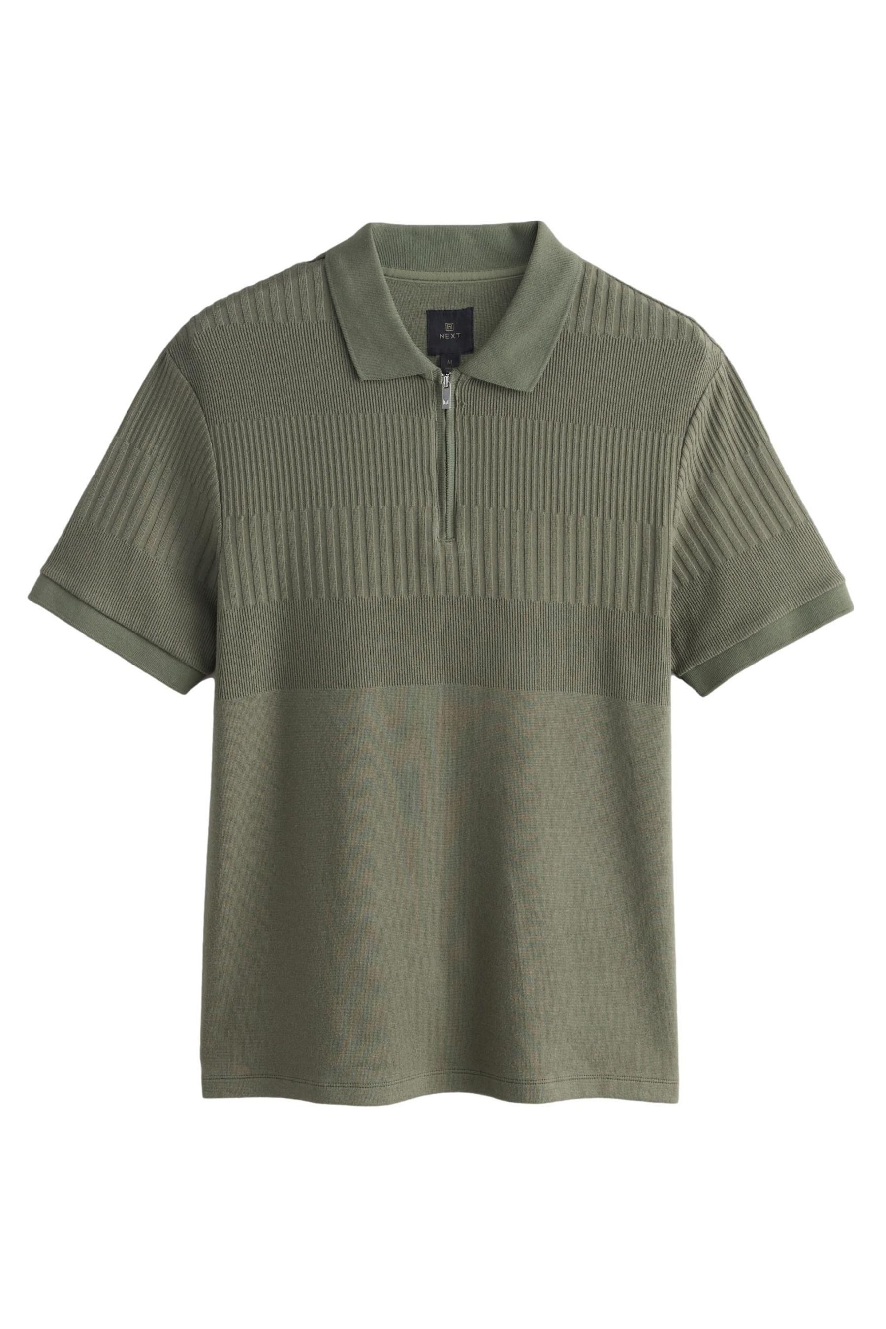 Poloshirt Poloshirt mit RV-Kragen und Blockfarben