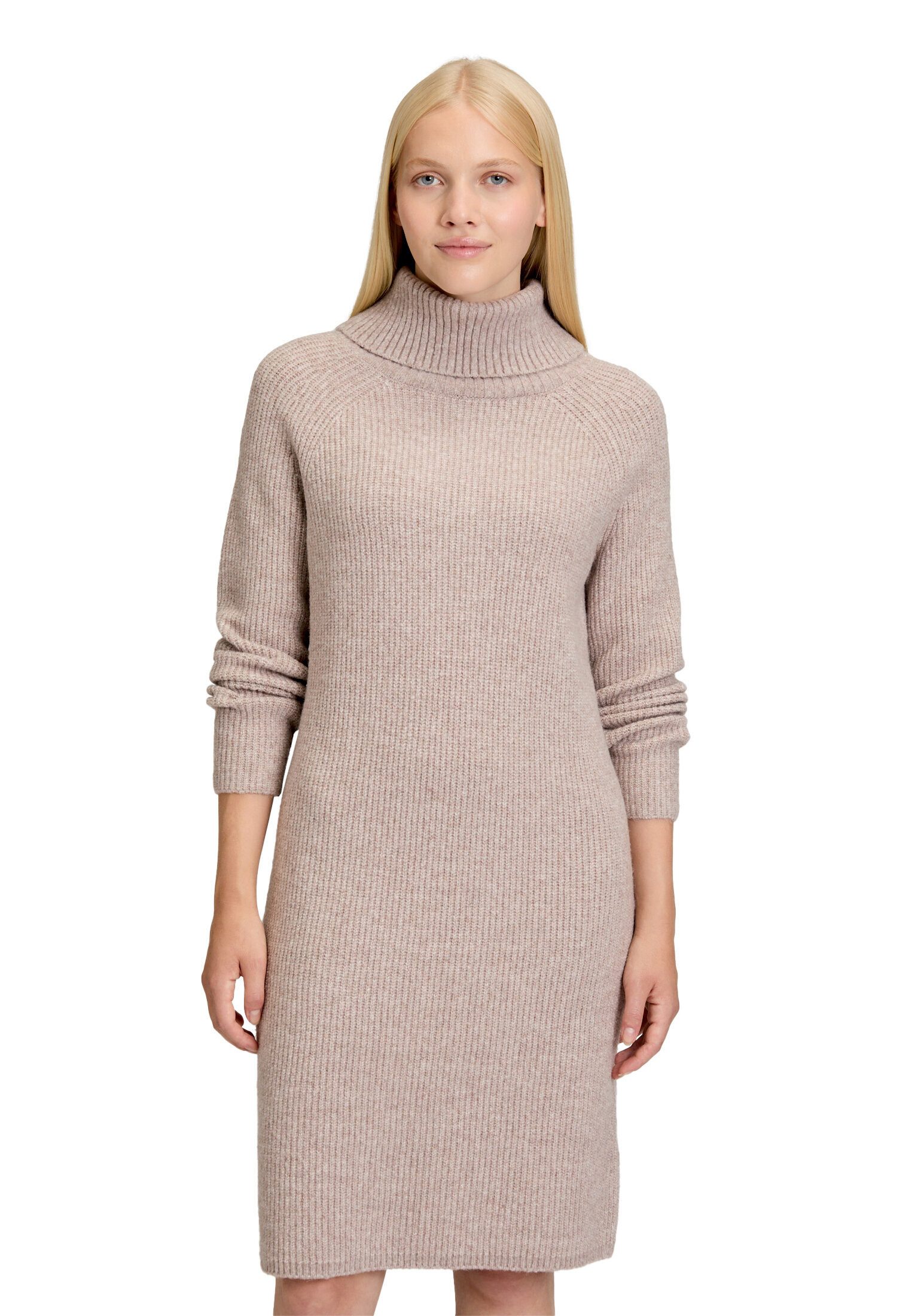 Cartoon Strickkleid Damen mit Turtle Neck