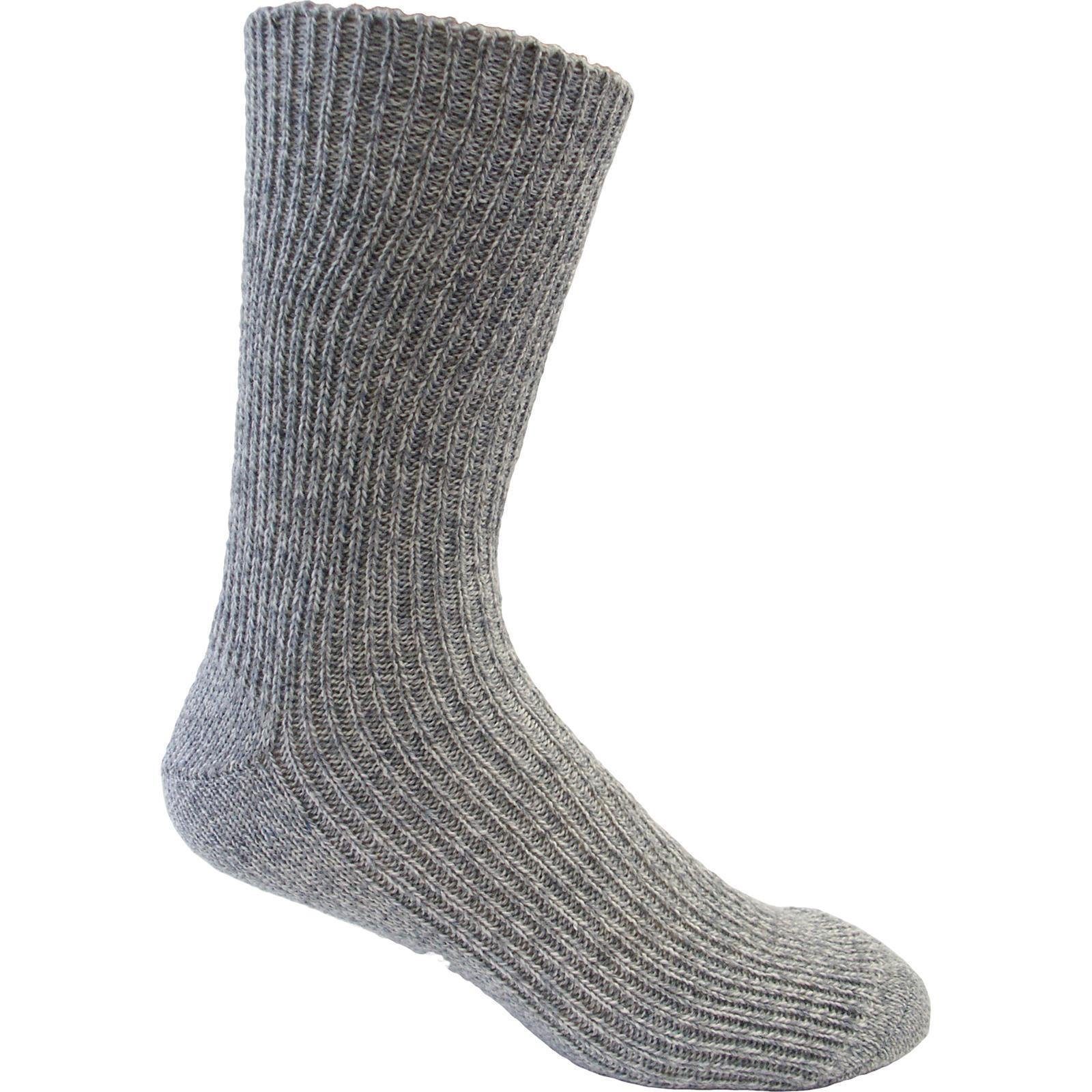 Nordpol Arbeitssocken 3 Paar Vollplüsch-Strumpf lang 7050 grau 70% Wolle / 30% Polyester