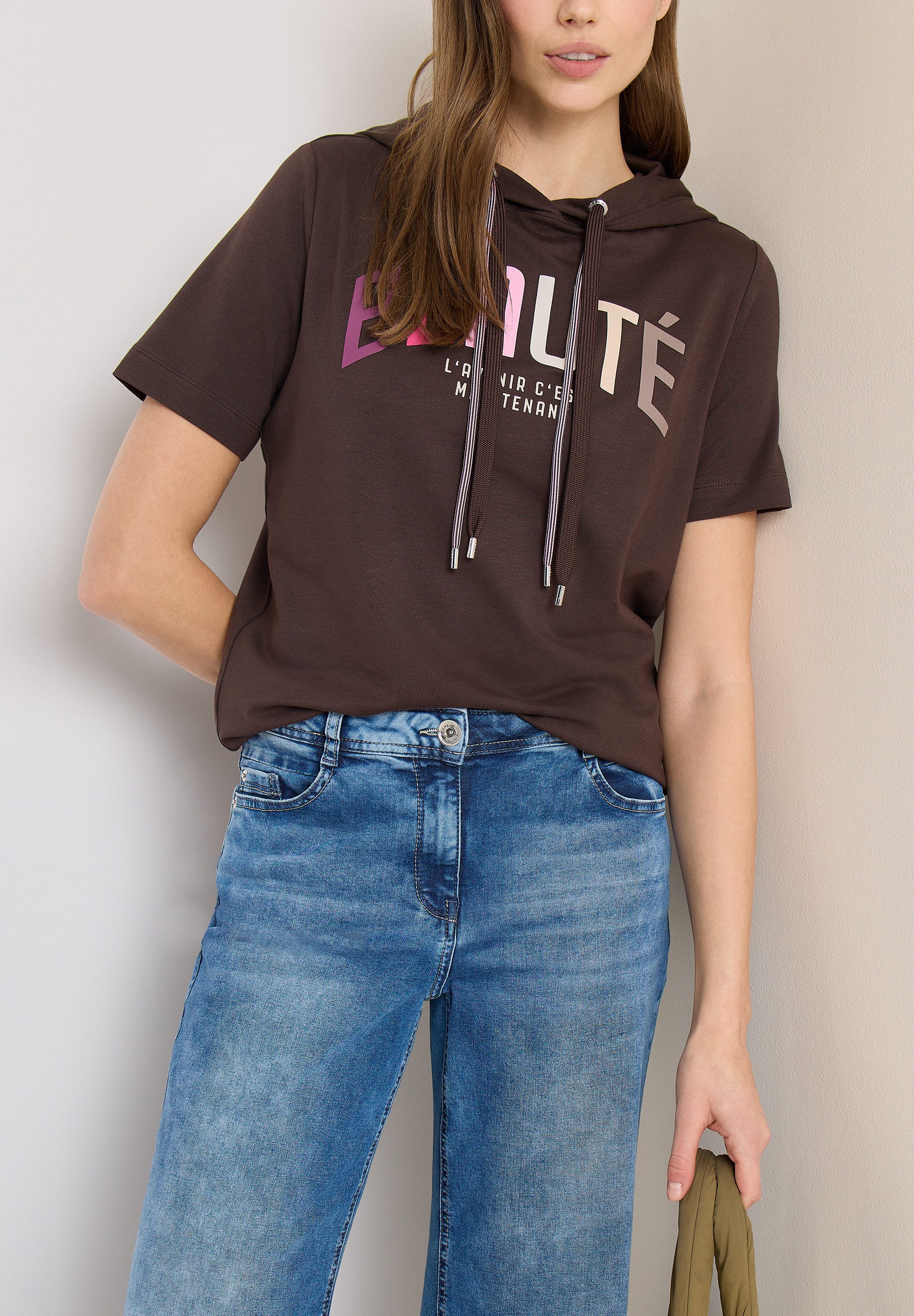 CECIL Kurzarmshirt mit Letter-Print