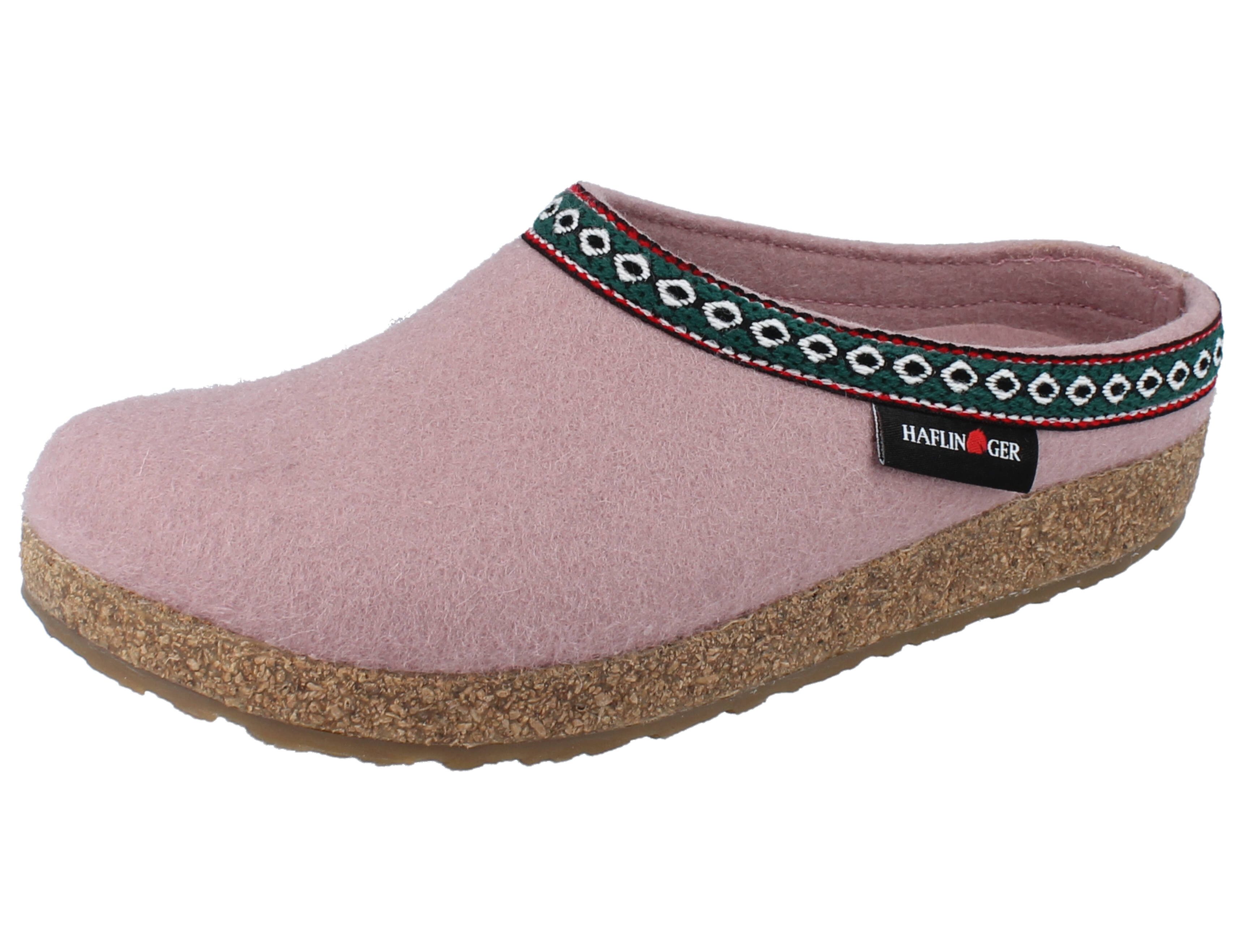 HAFLINGER Grizzly Franzl rosenholz/Wollfilz - Größe: 41 Clog