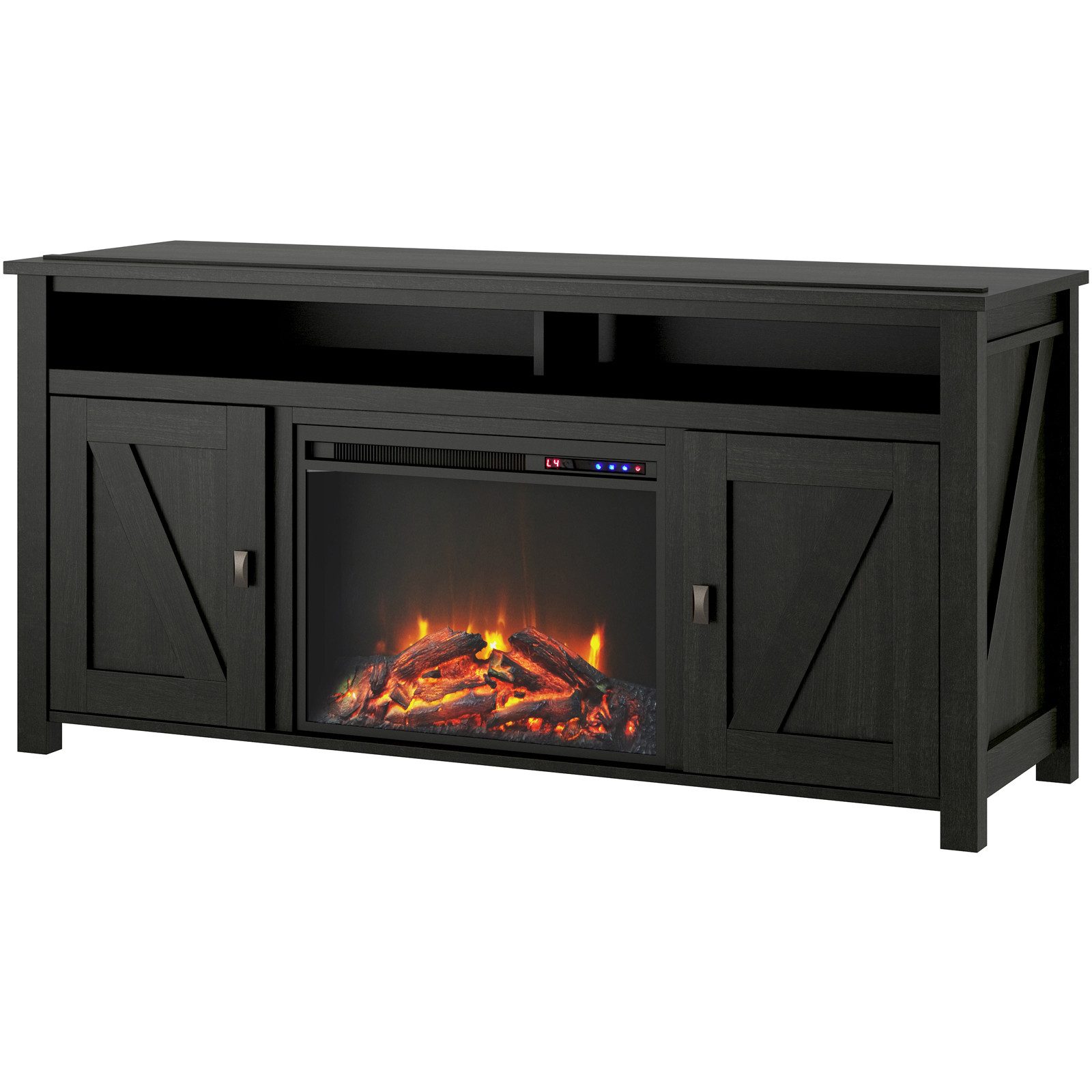 loft24 Kaminumbauschrank Farmington Sideboard mit Elektrokamin im Landhausstil