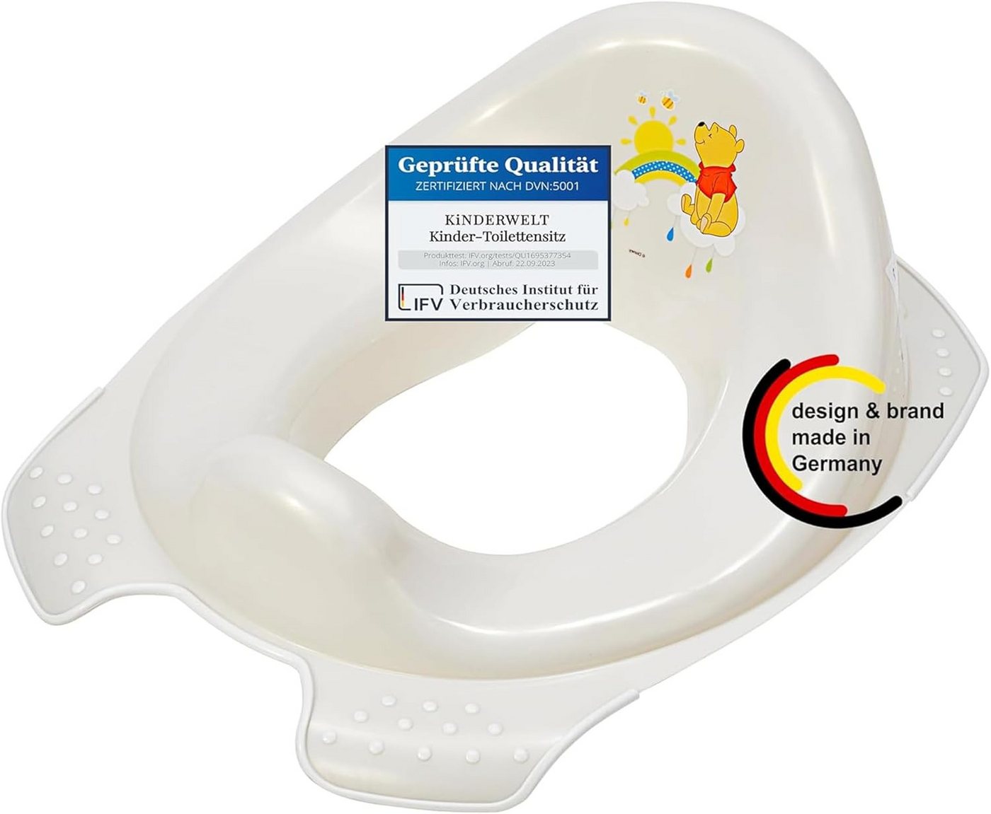 KiNDERWELT Töpfchen Premium Kinder-Toilettensitz Disney Winnie Puuh, Anti-Rutsch-Funktion